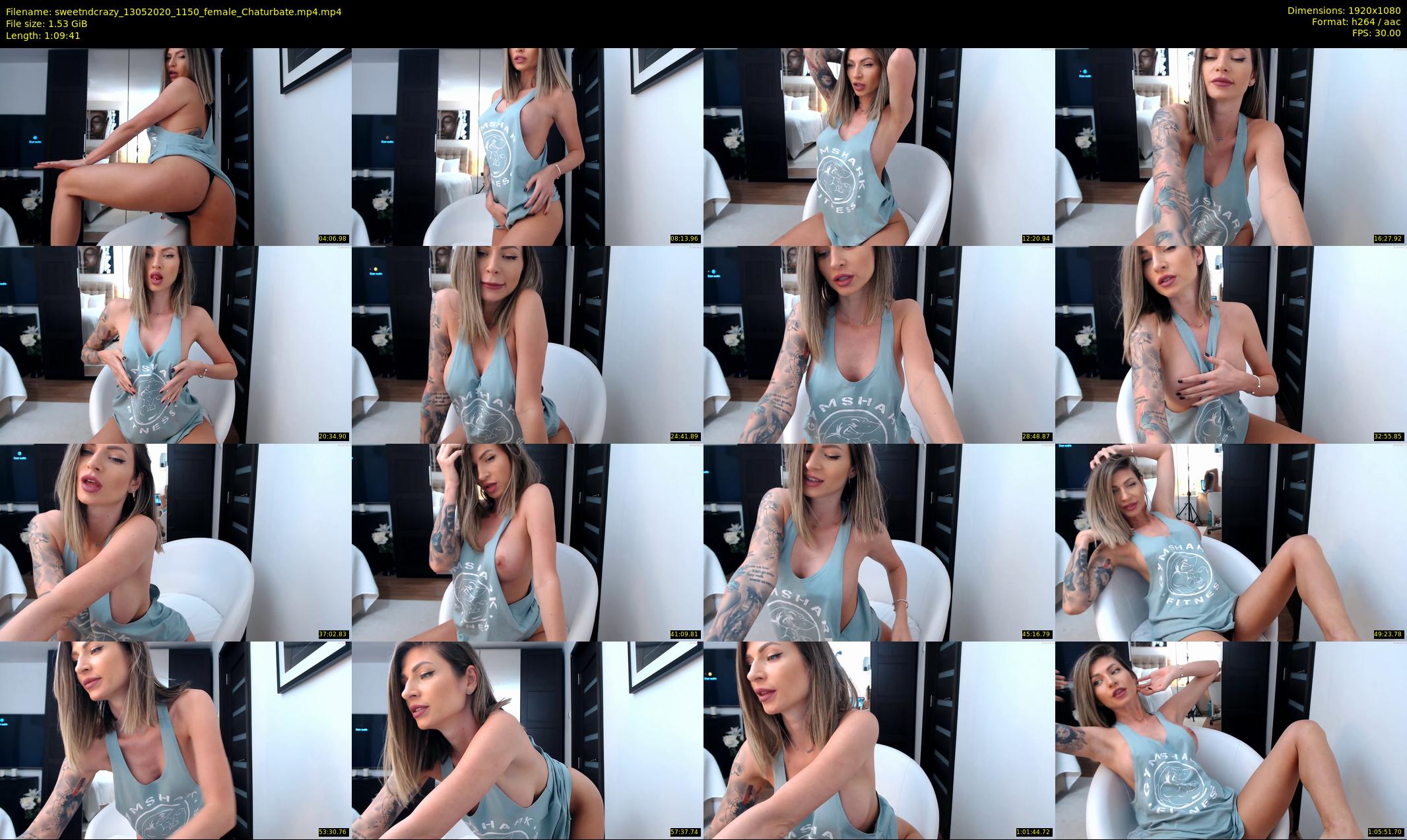 sweetndcrazy — 70 minute Chaturbate female cam show recording, 1080p, May 13, 2020