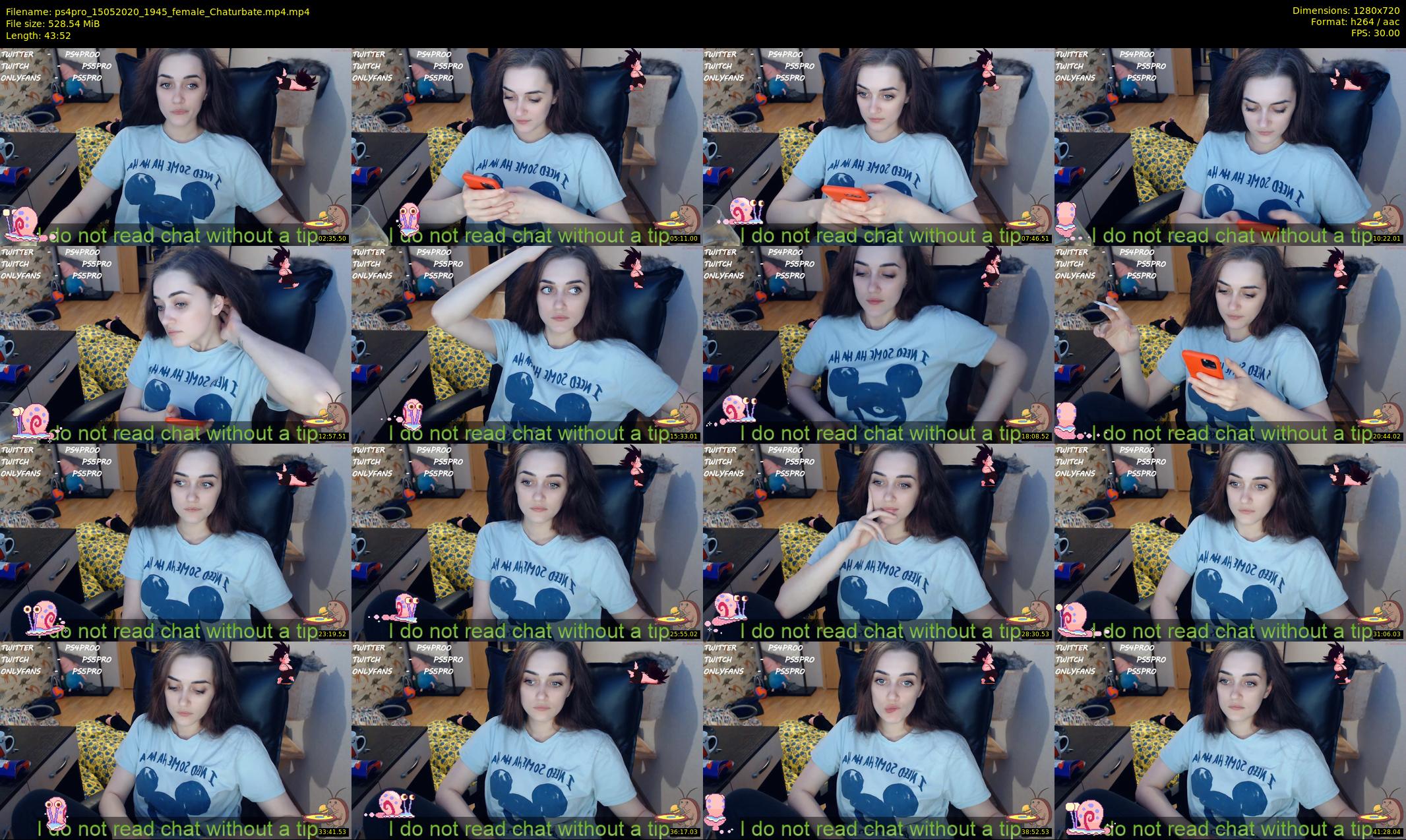ps4pro — 44 minute Chaturbate female cam show recording, 720p, May 15, 2020