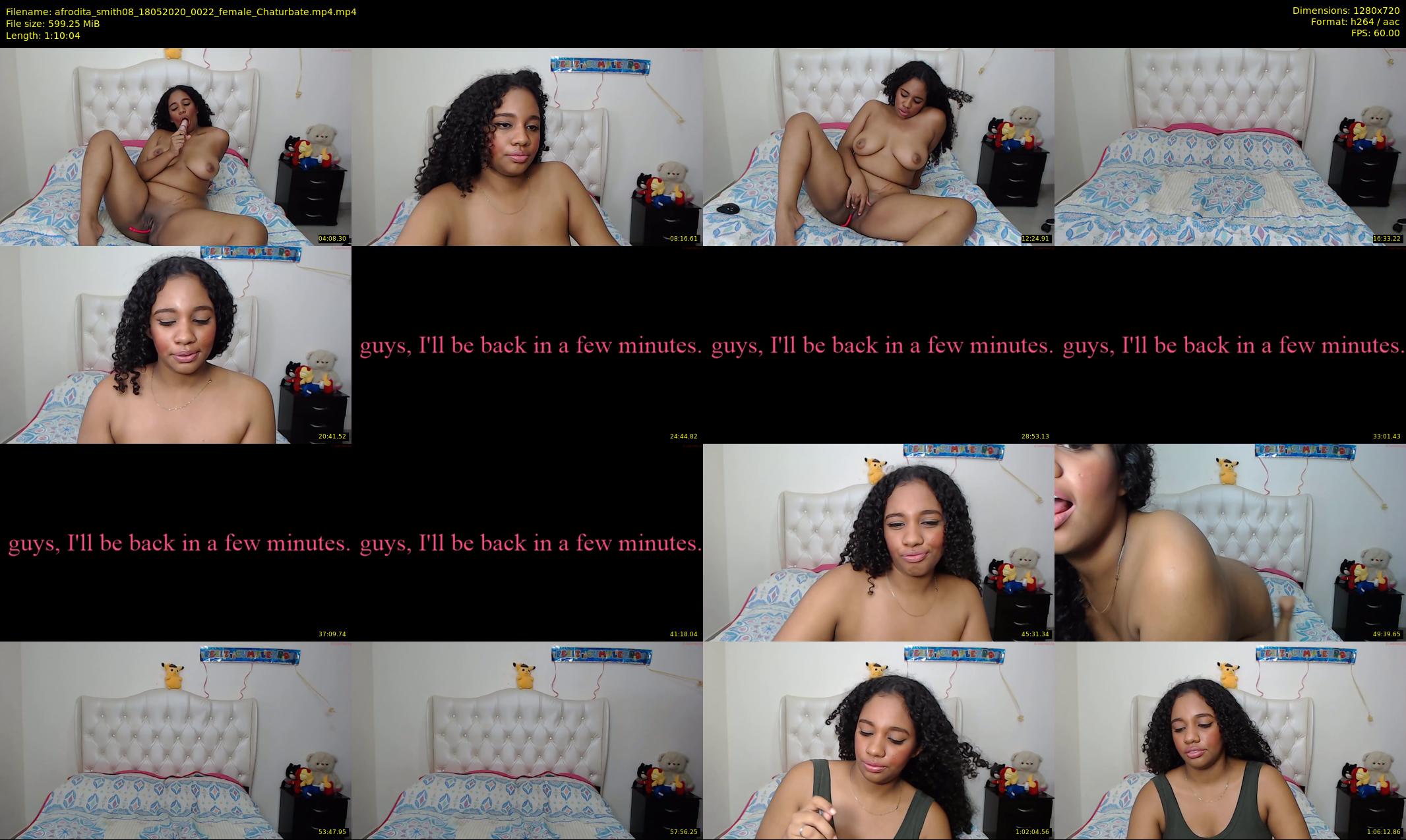 afrodita_smith08 — 71 minute Chaturbate female cam show recording, 720p, May 18, 2020