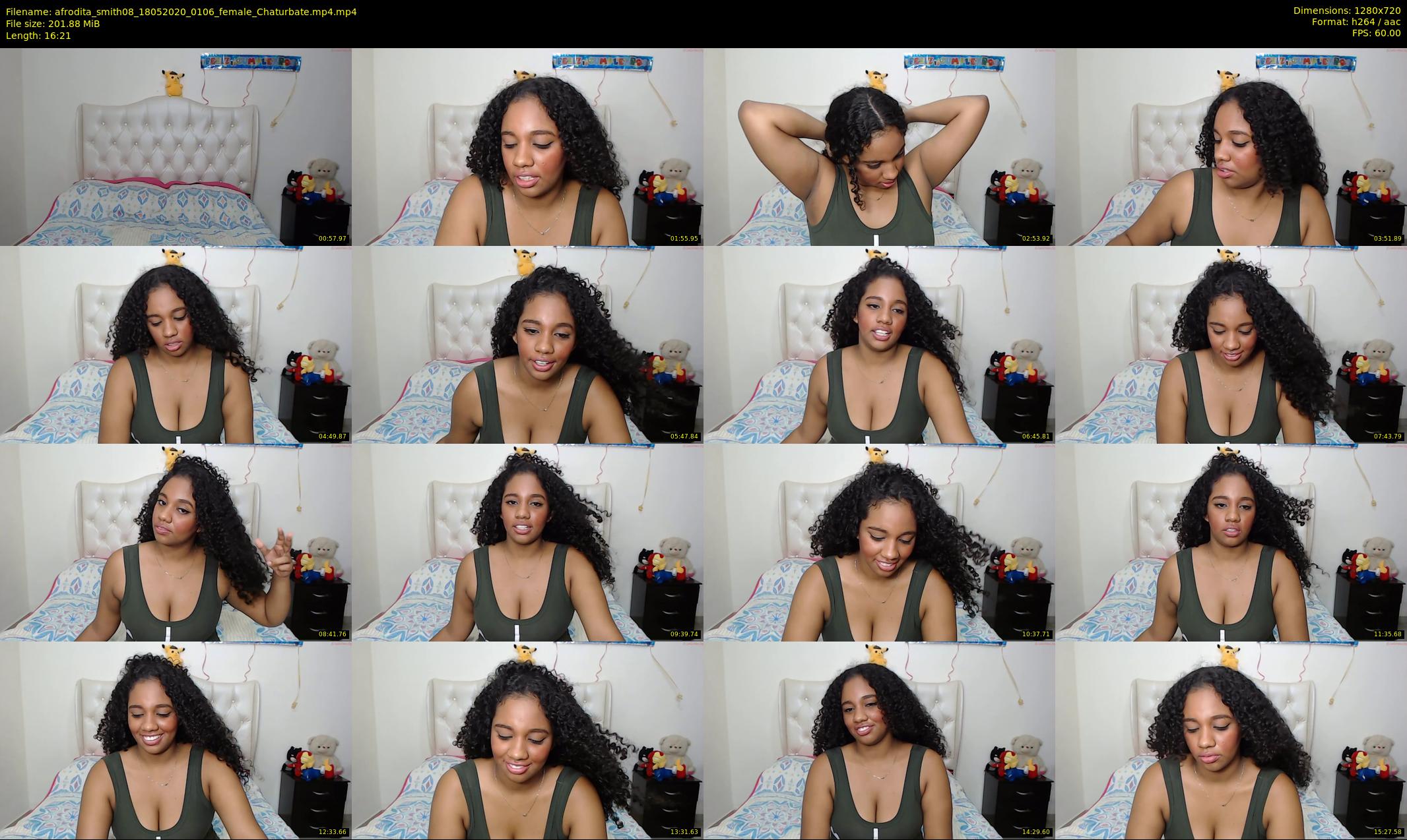 afrodita_smith08 — 17 minute Chaturbate female cam show recording, 720p, May 18, 2020