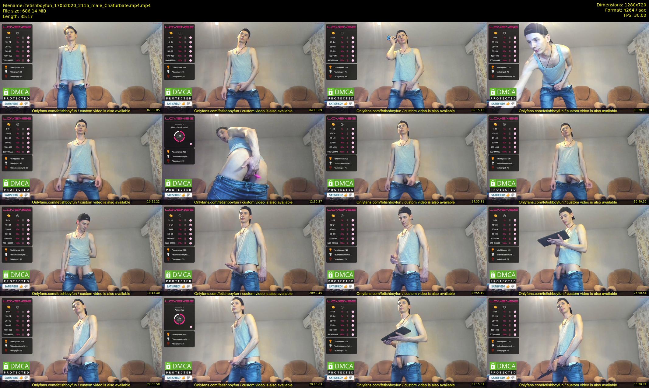 fetishboyfun — 36 minute Chaturbate male cam show recording, 720p, May 17, 2020