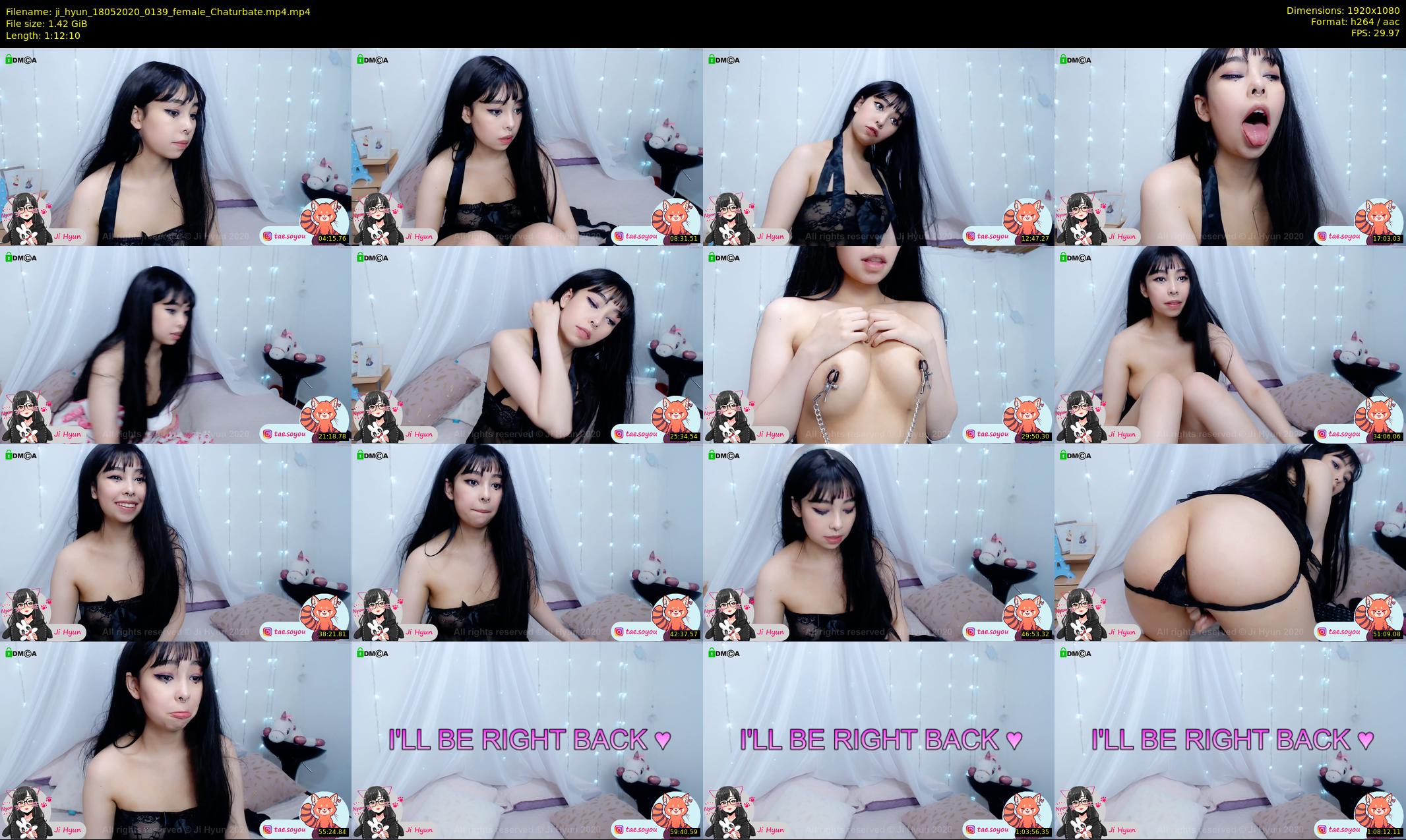 ji_hyun — 73 minute Chaturbate female cam show recording, 1080p, May 18, 2020