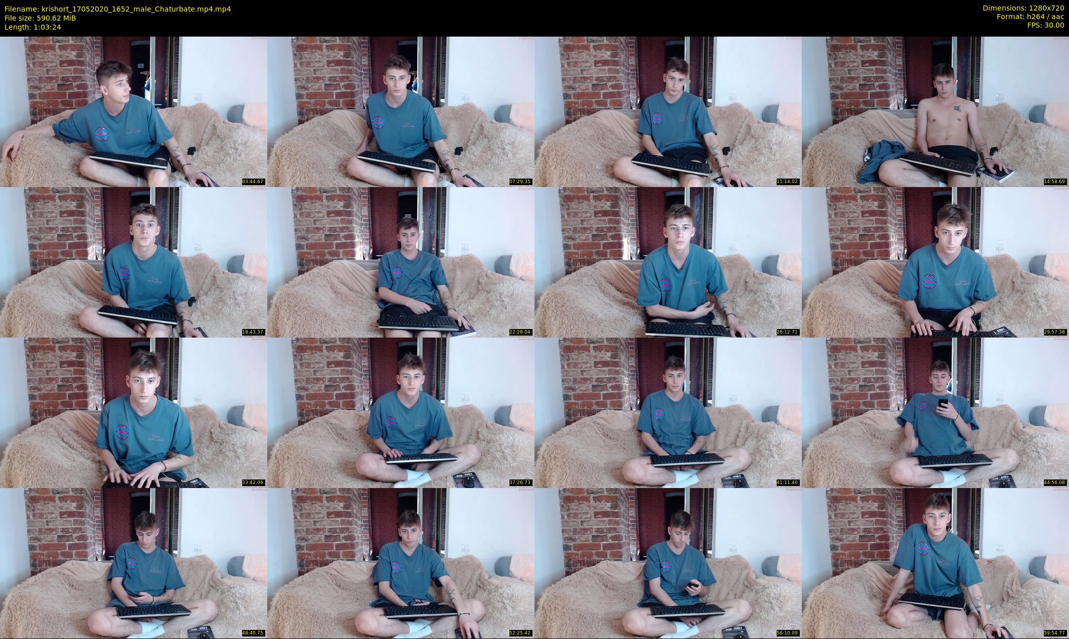 krishort — 64 minute Chaturbate male cam show recording, 720p, May 17, 2020