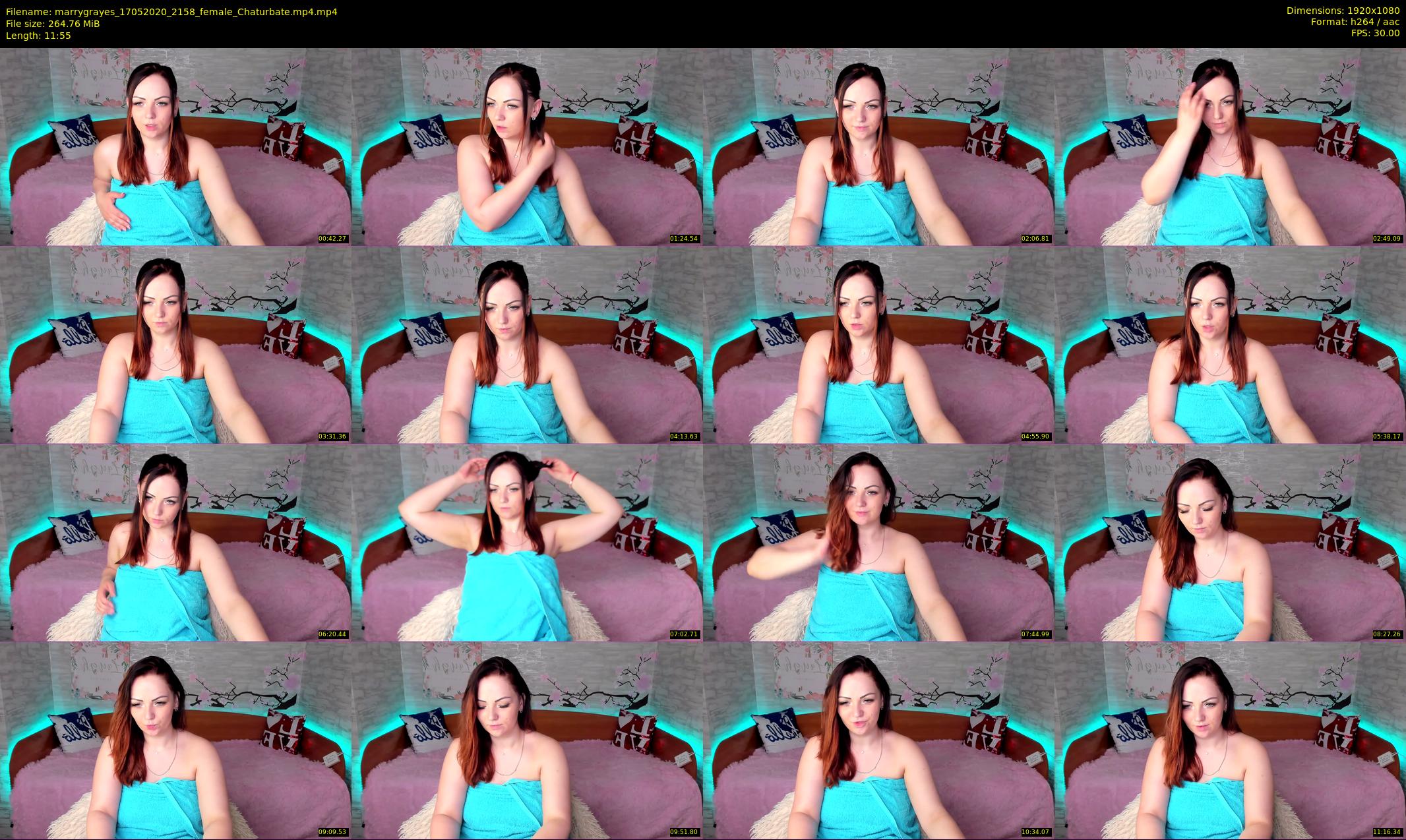 marrygrayes — 12 minute Chaturbate female cam show recording, 1080p, May 17, 2020