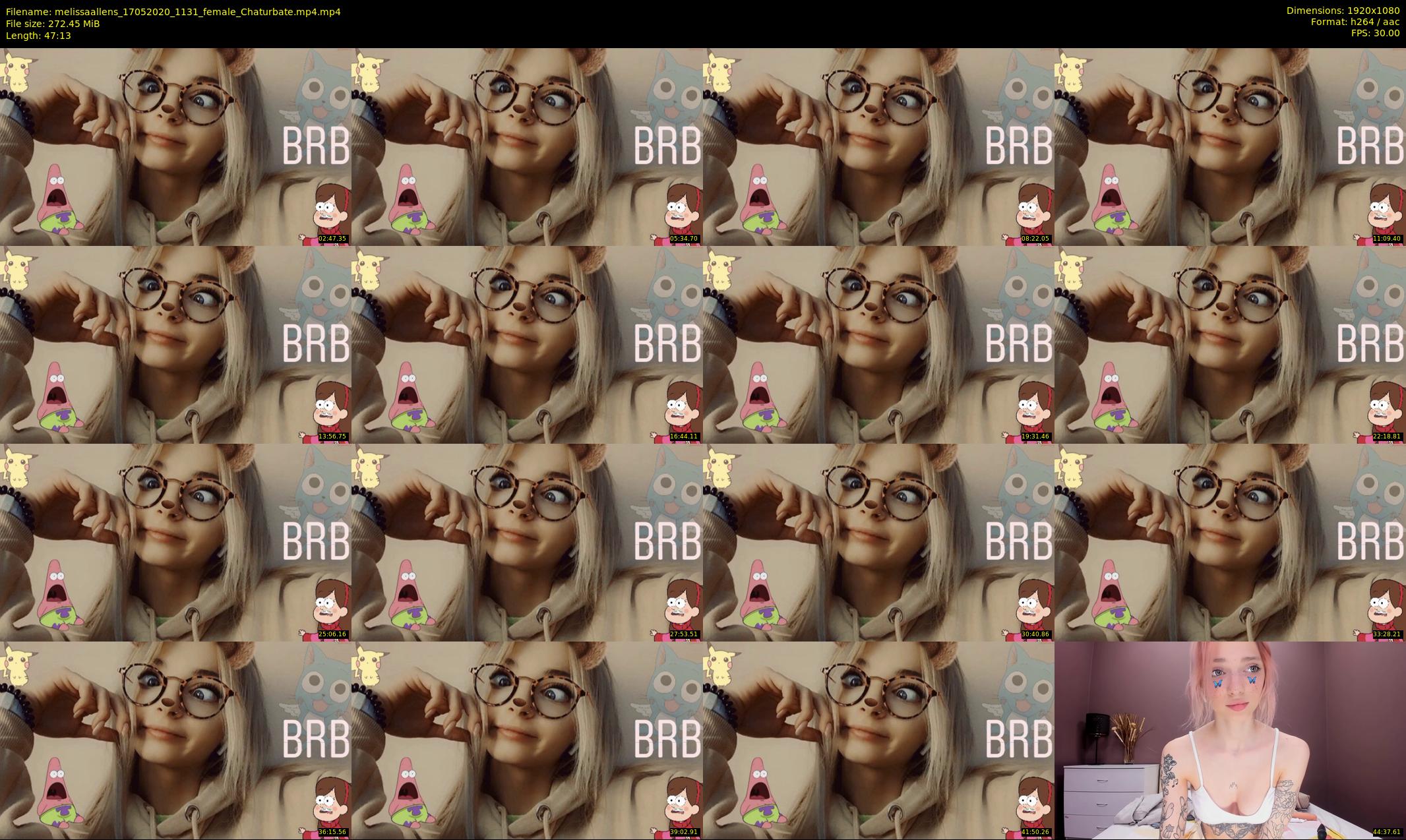 melissaallens — 48 minute Chaturbate female cam show recording, 1080p, May 17, 2020