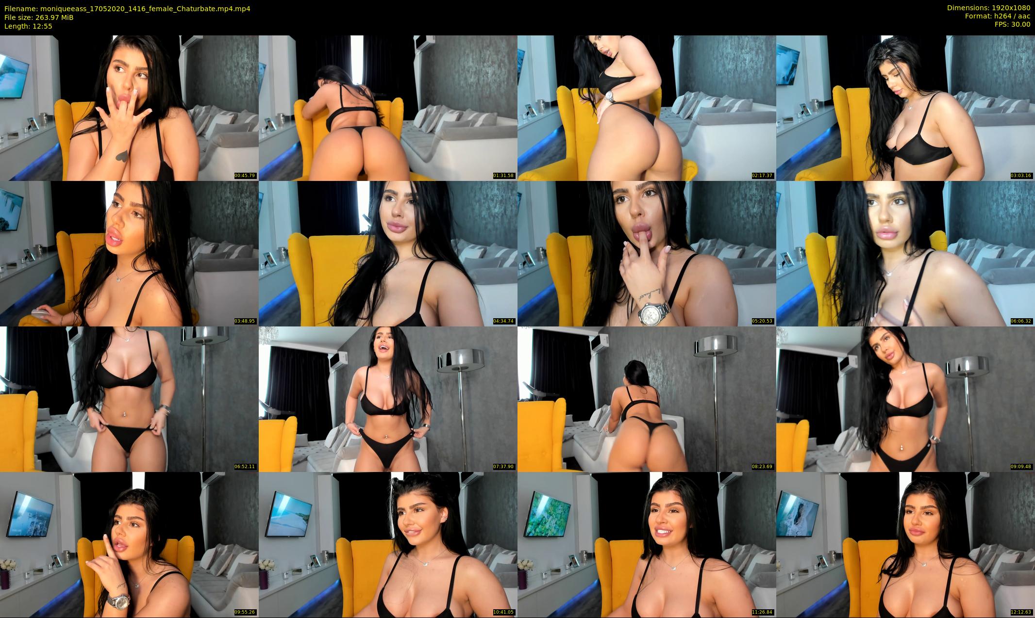 moniqueeass — 13 minute Chaturbate female cam show recording, 1080p, May 17, 2020