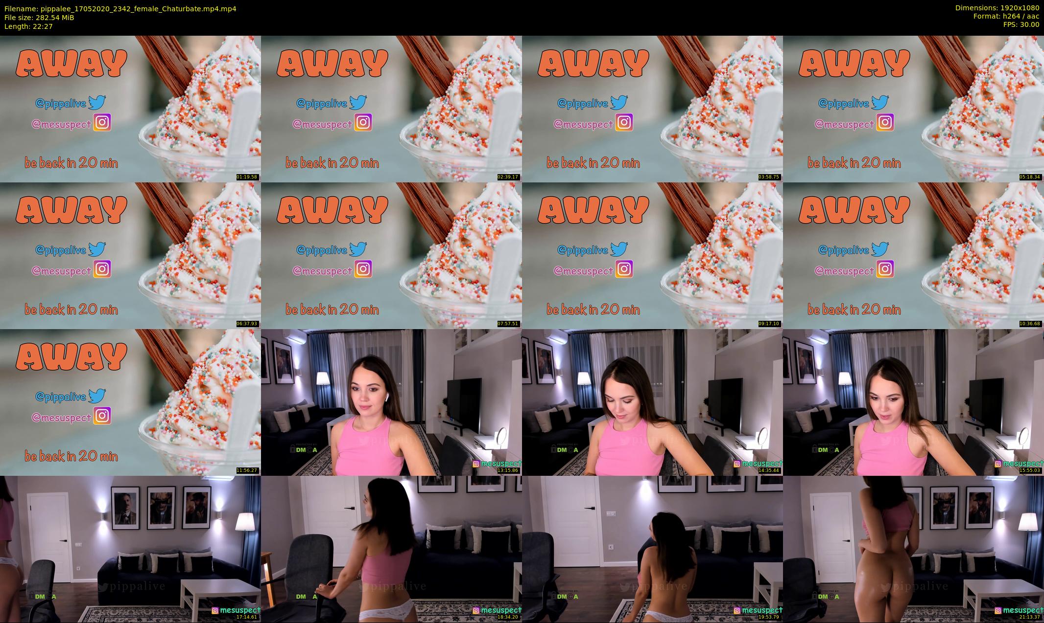 pippalee — 23 minute Chaturbate female cam show recording, 1080p, May 17, 2020