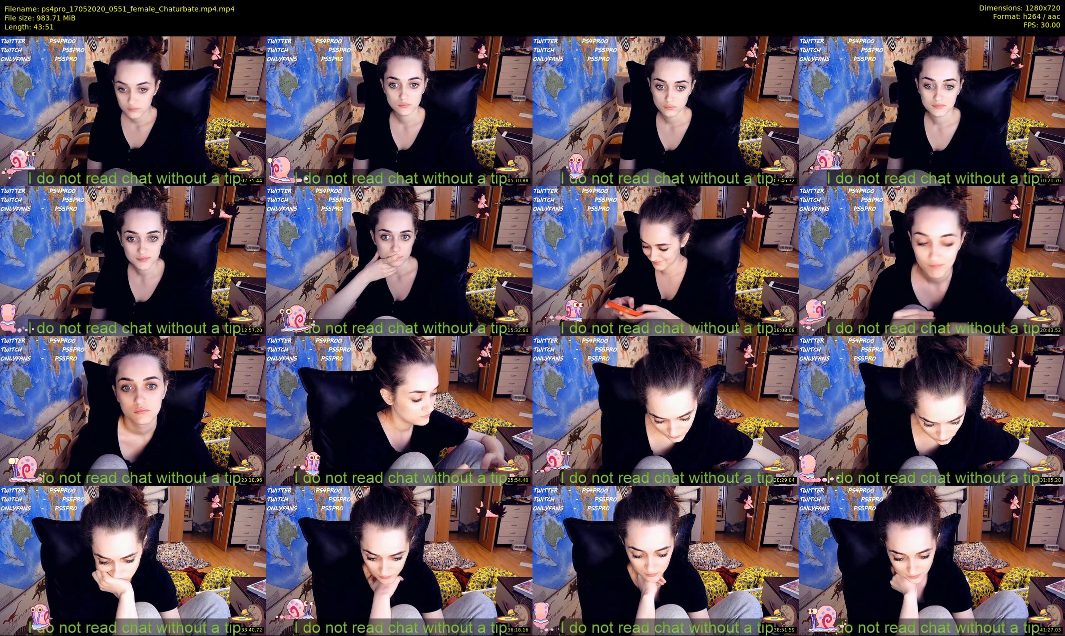 ps4pro — 44 minute Chaturbate female cam show recording, 720p, May 17, 2020