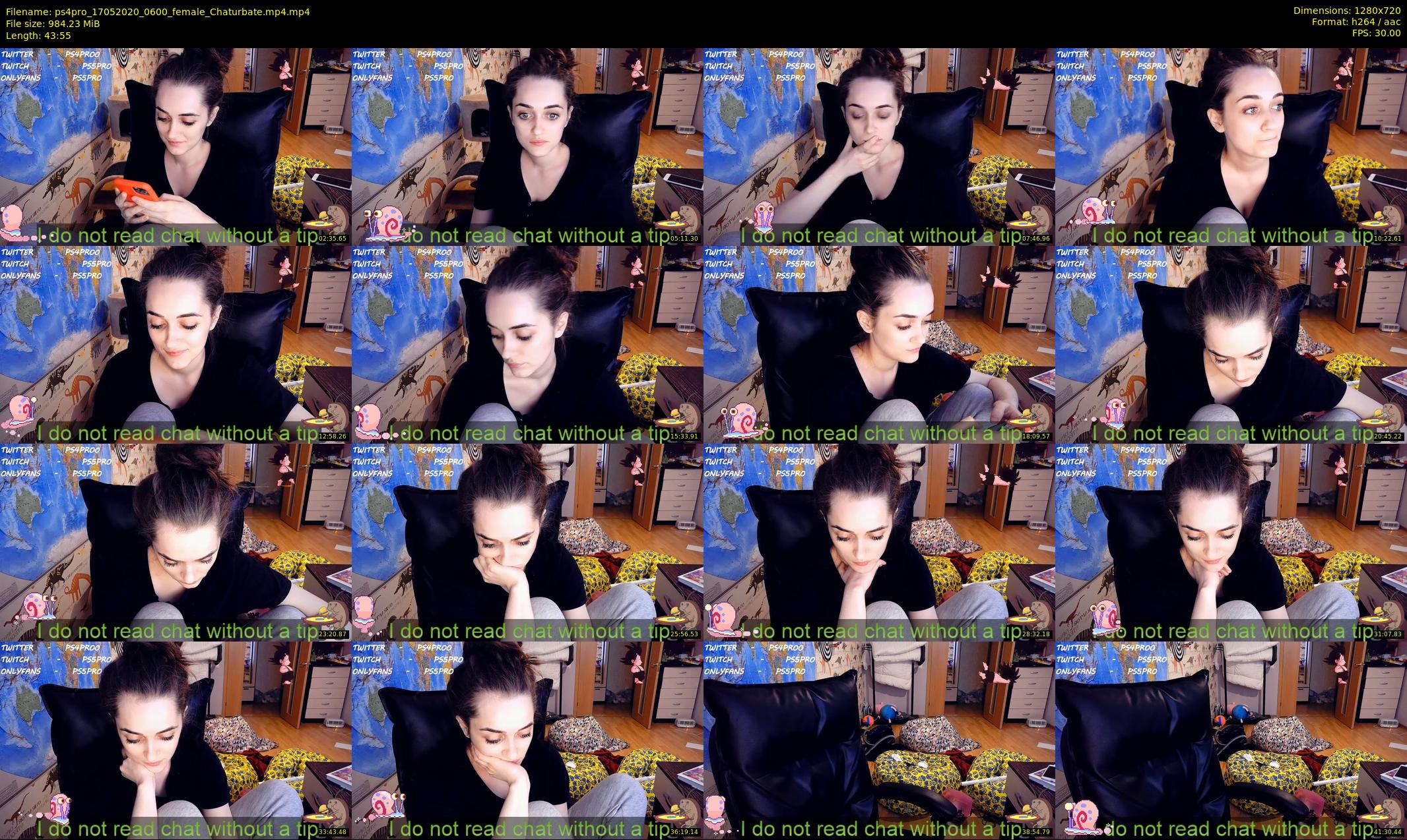 ps4pro — 44 minute Chaturbate female cam show recording, 720p, May 17, 2020