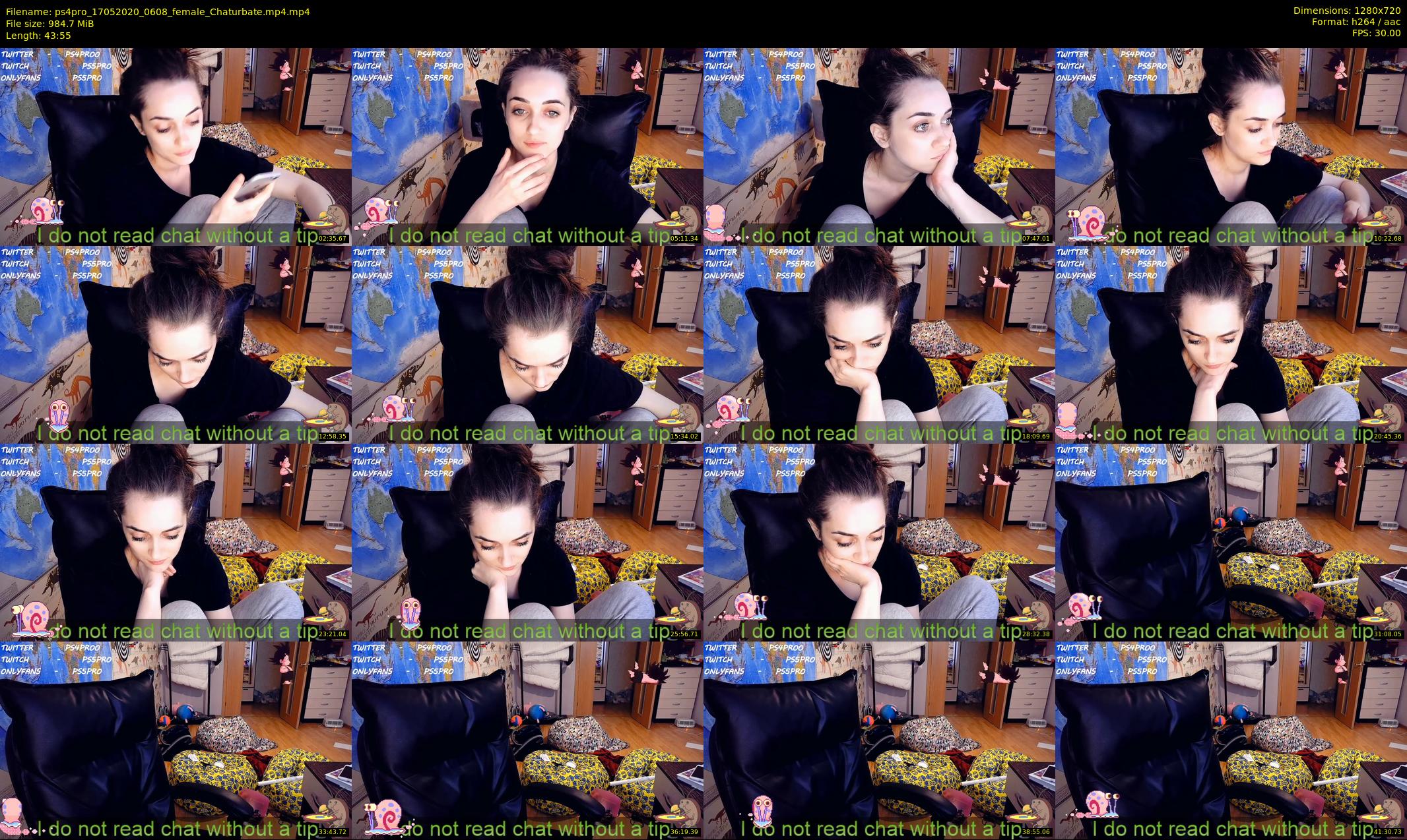 ps4pro — 44 minute Chaturbate female cam show recording, 720p, May 17, 2020