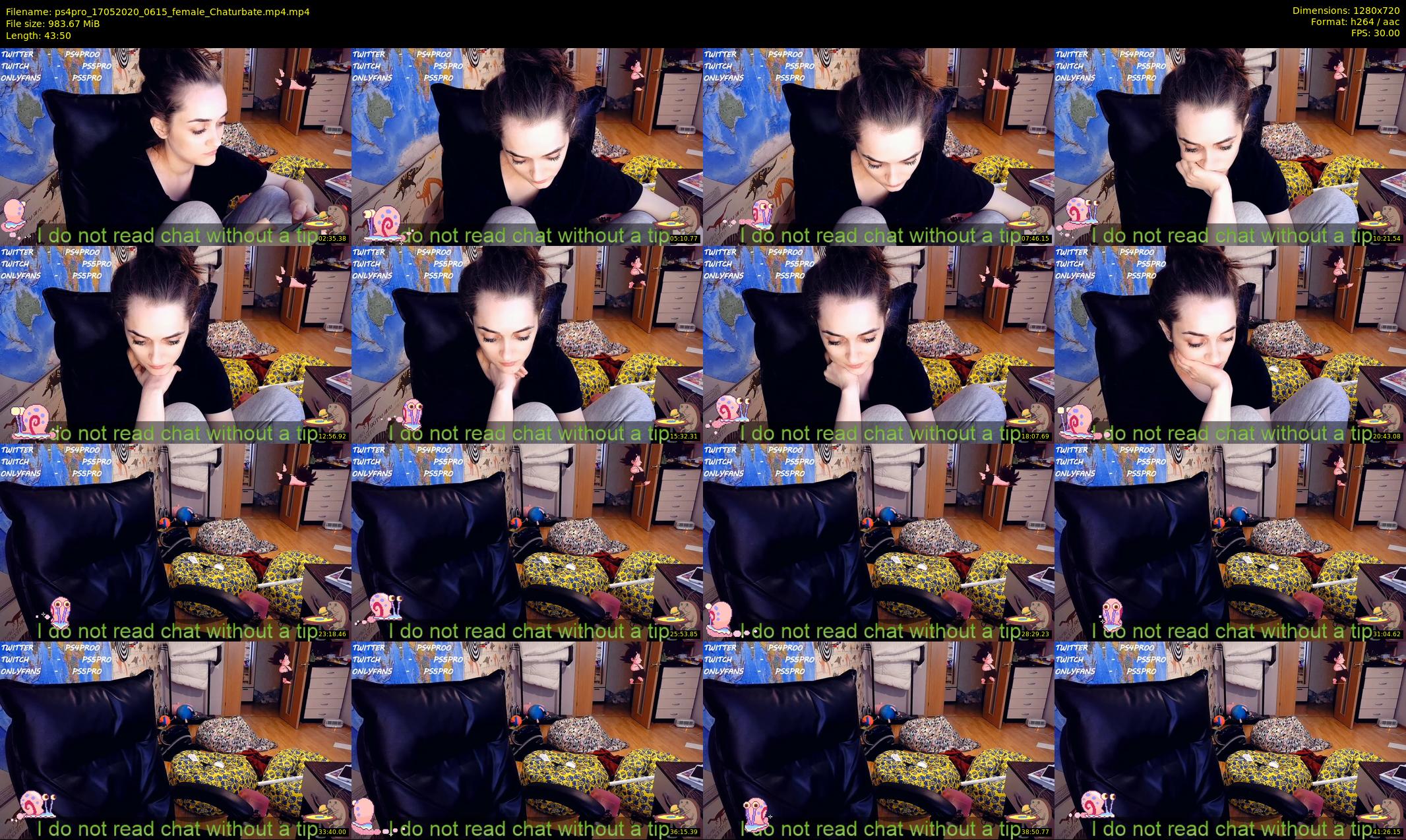 ps4pro — 44 minute Chaturbate female cam show recording, 720p, May 17, 2020