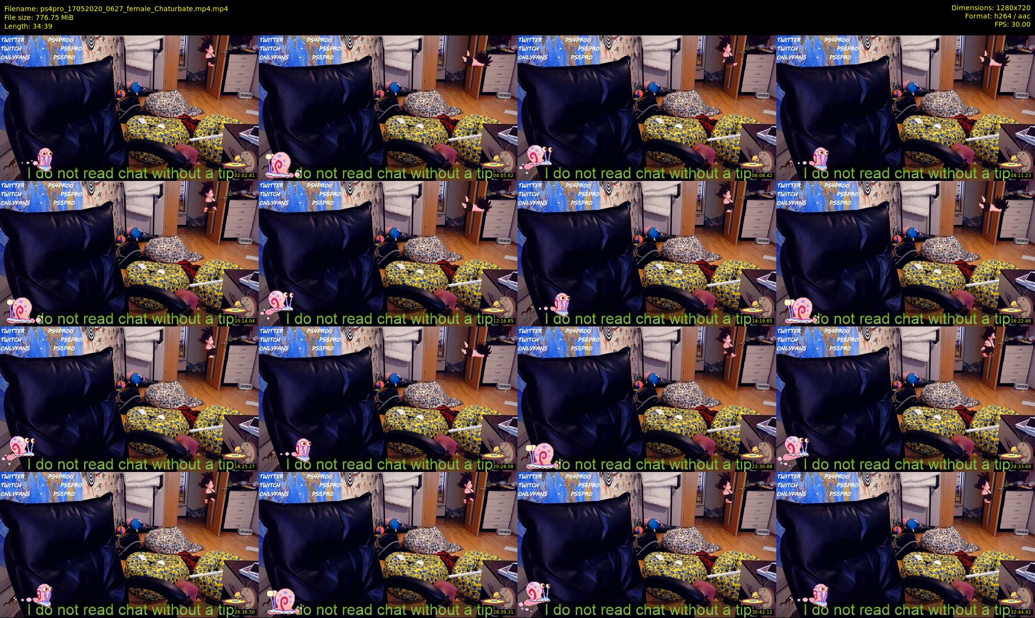 ps4pro — 35 minute Chaturbate female cam show recording, 720p, May 17, 2020
