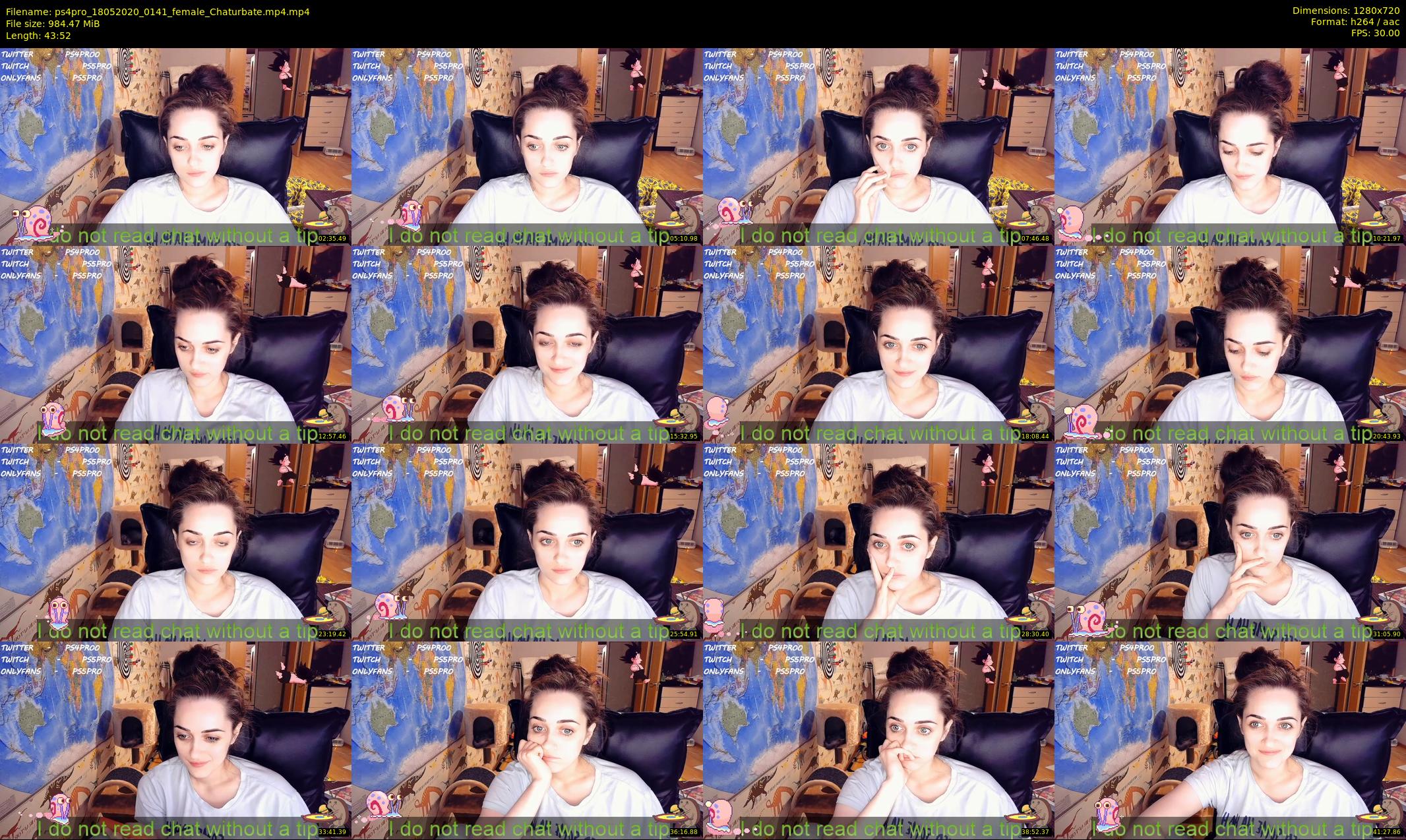 ps4pro — 44 minute Chaturbate female cam show recording, 720p, May 18, 2020