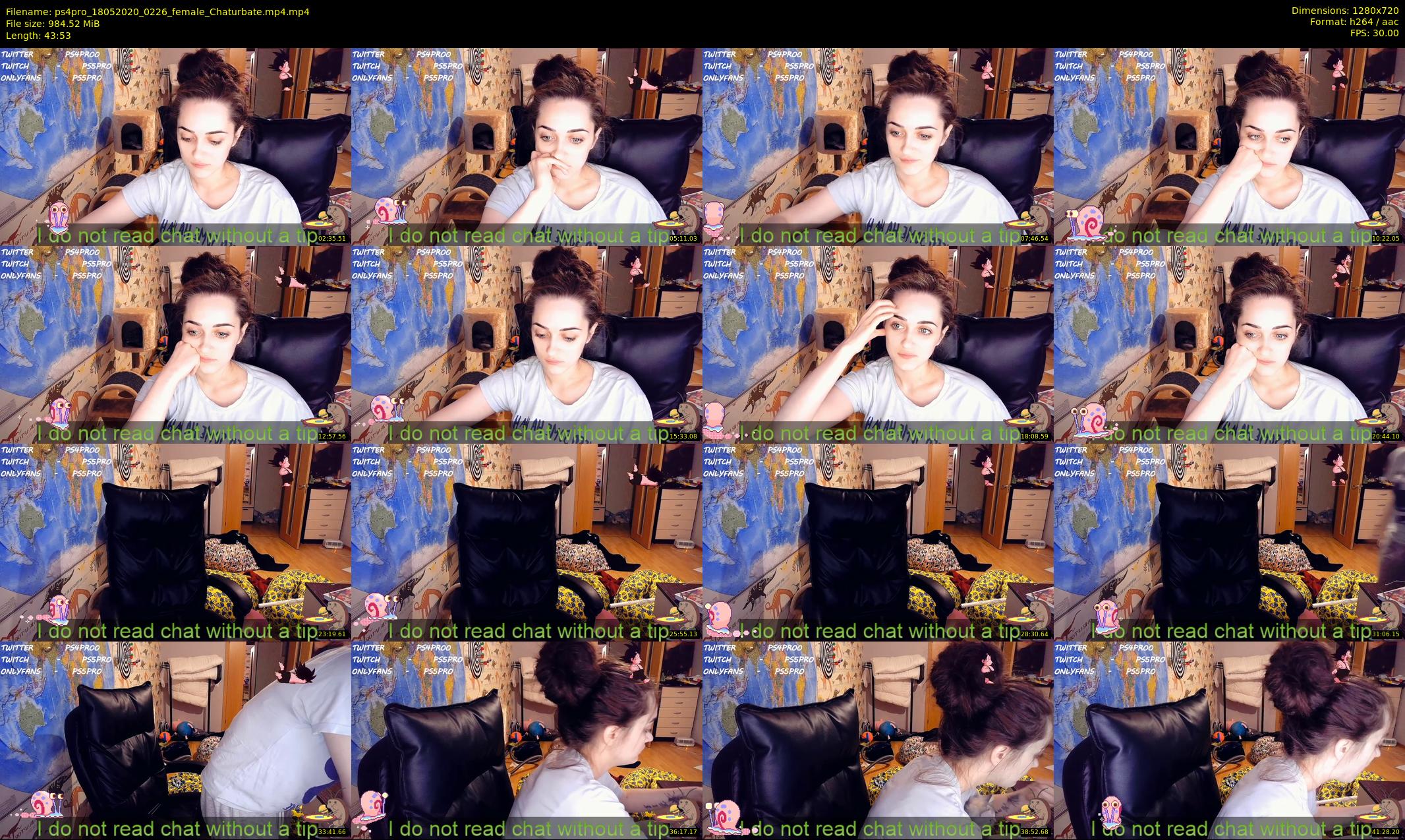ps4pro — 44 minute Chaturbate female cam show recording, 720p, May 18, 2020