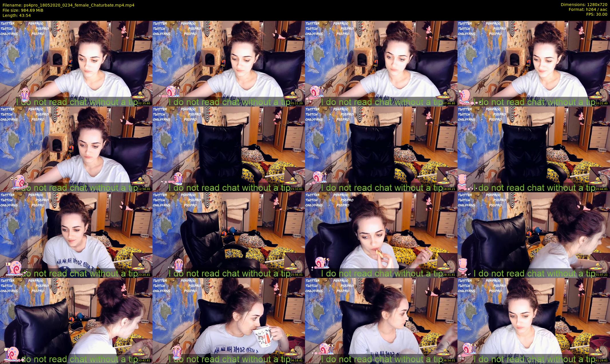 ps4pro — 44 minute Chaturbate female cam show recording, 720p, May 18, 2020