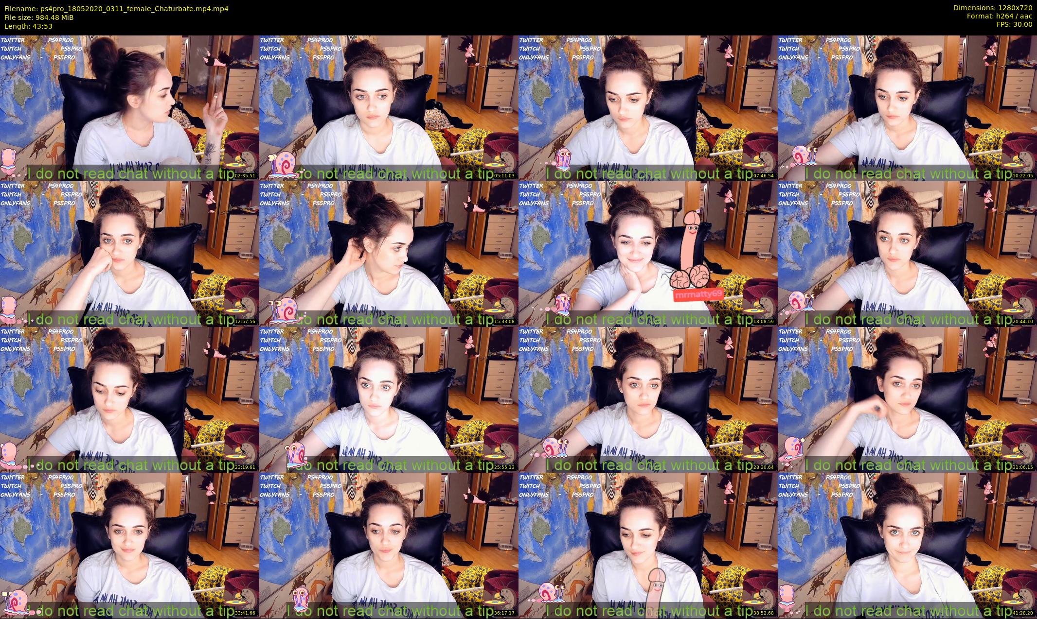 ps4pro — 44 minute Chaturbate female cam show recording, 720p, May 18, 2020