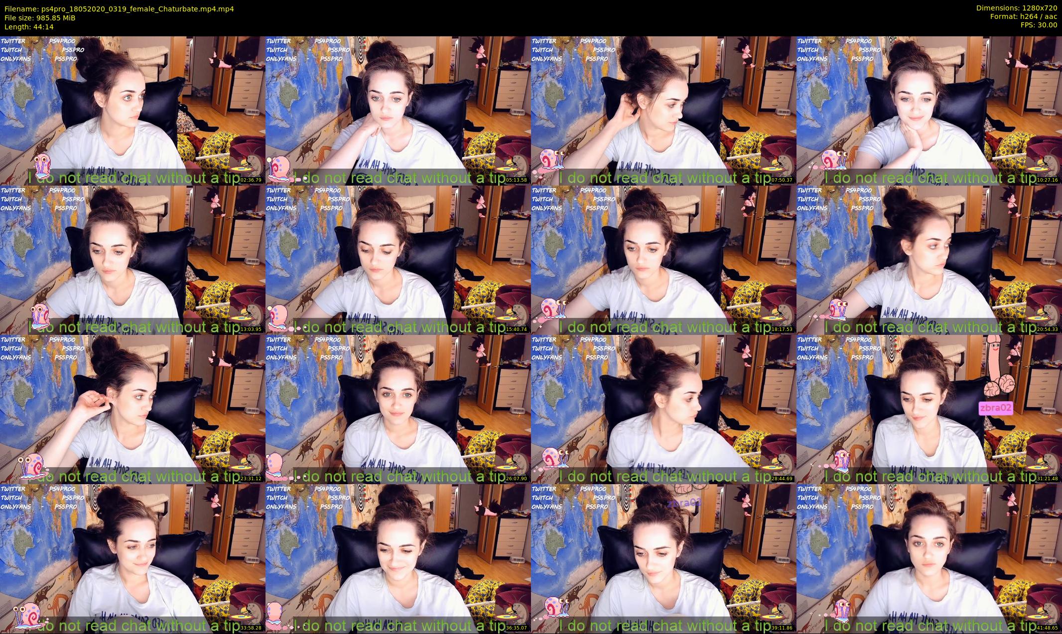 ps4pro — 45 minute Chaturbate female cam show recording, 720p, May 18, 2020