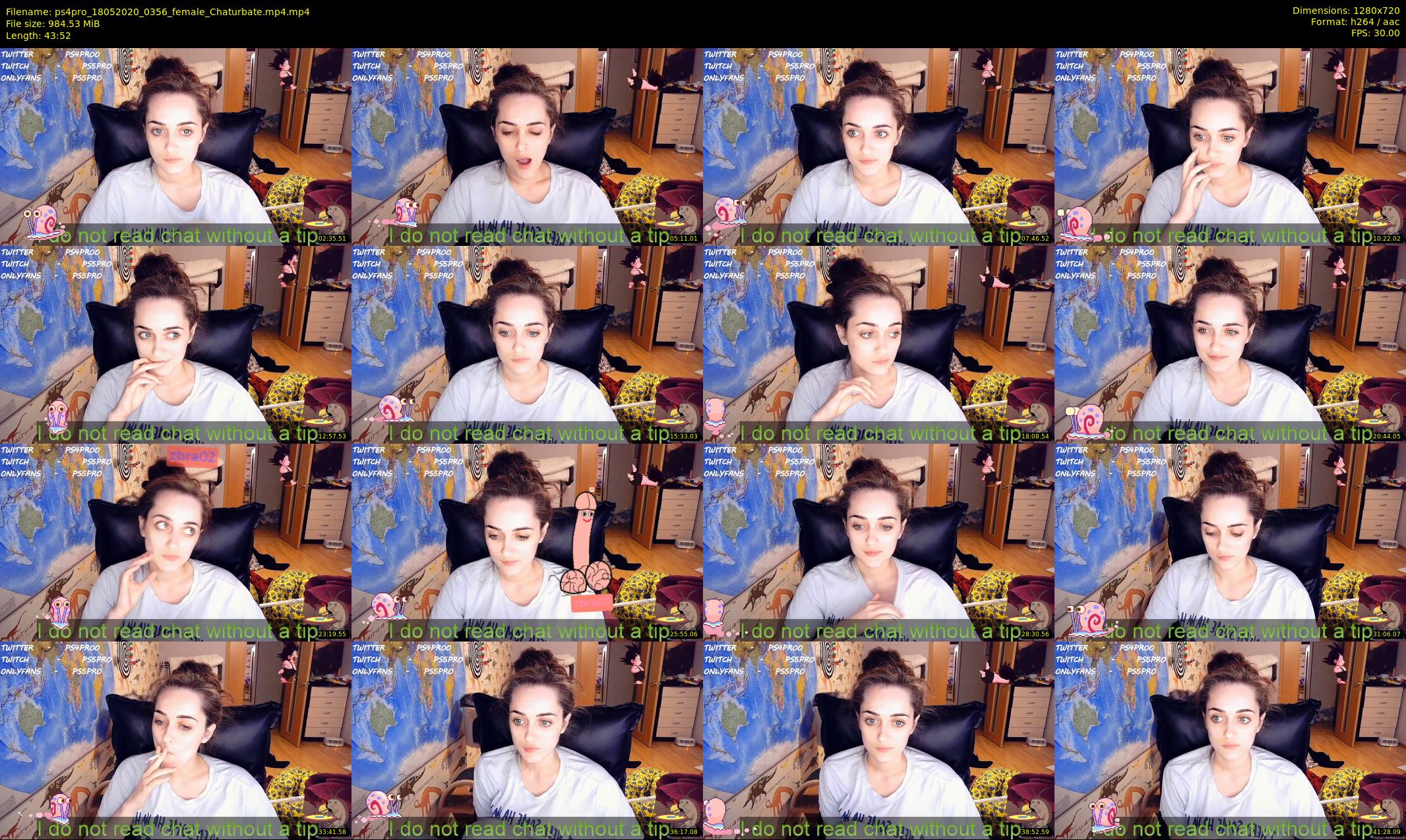 ps4pro — 44 minute Chaturbate female cam show recording, 720p, May 18, 2020
