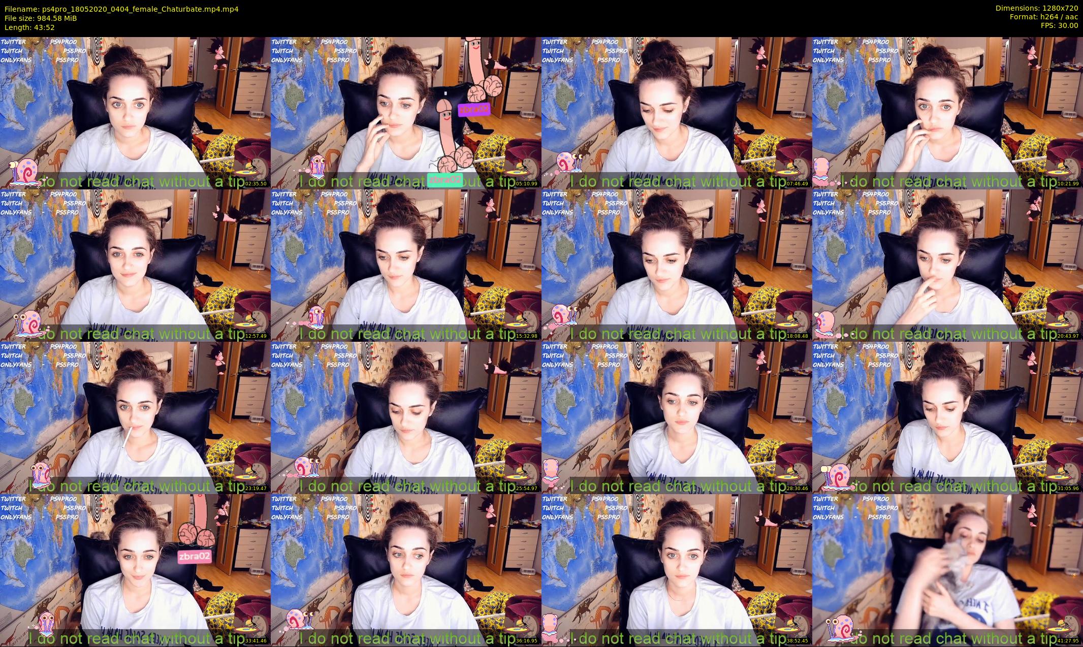 ps4pro — 44 minute Chaturbate female cam show recording, 720p, May 18, 2020
