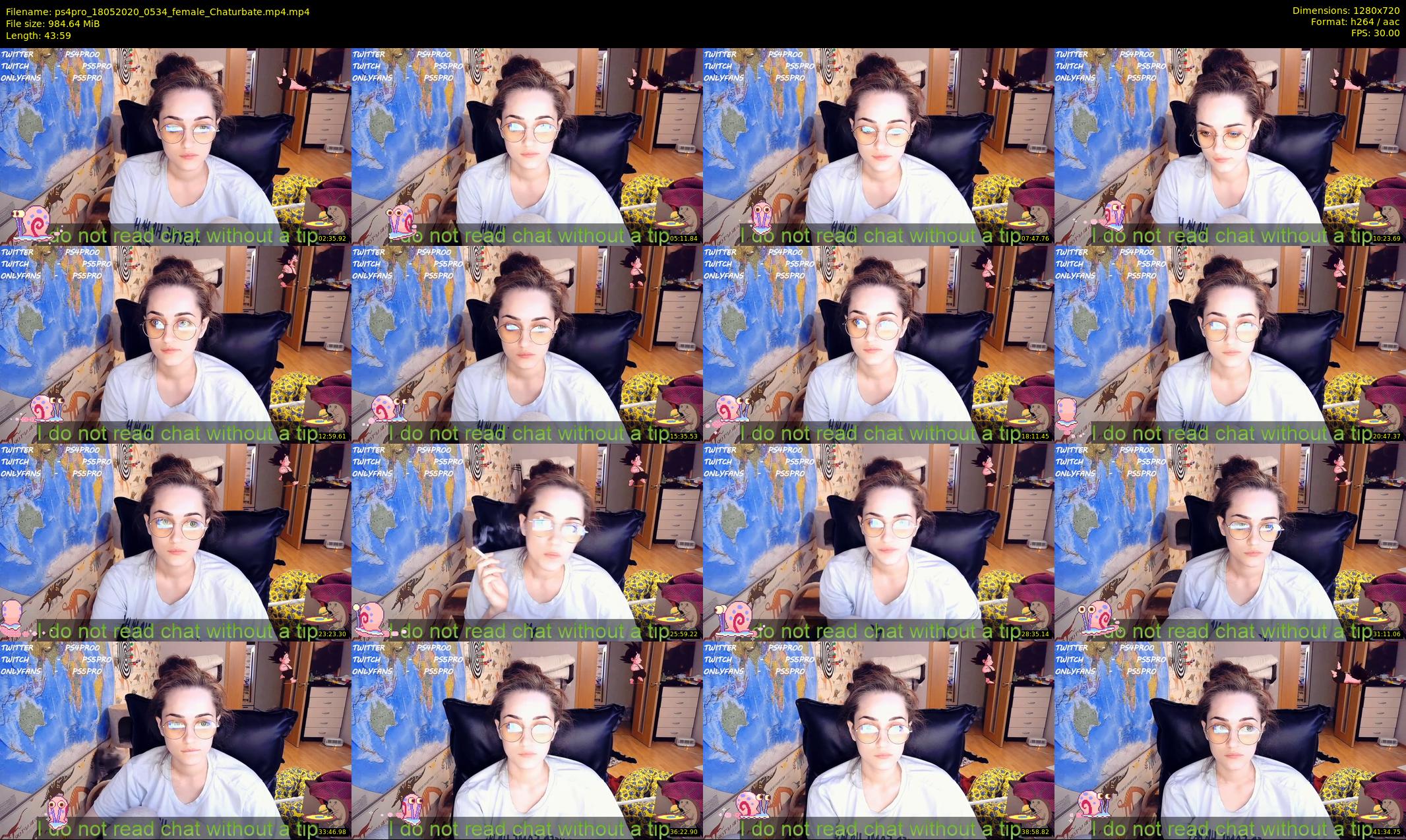 ps4pro — 44 minute Chaturbate female cam show recording, 720p, May 18, 2020