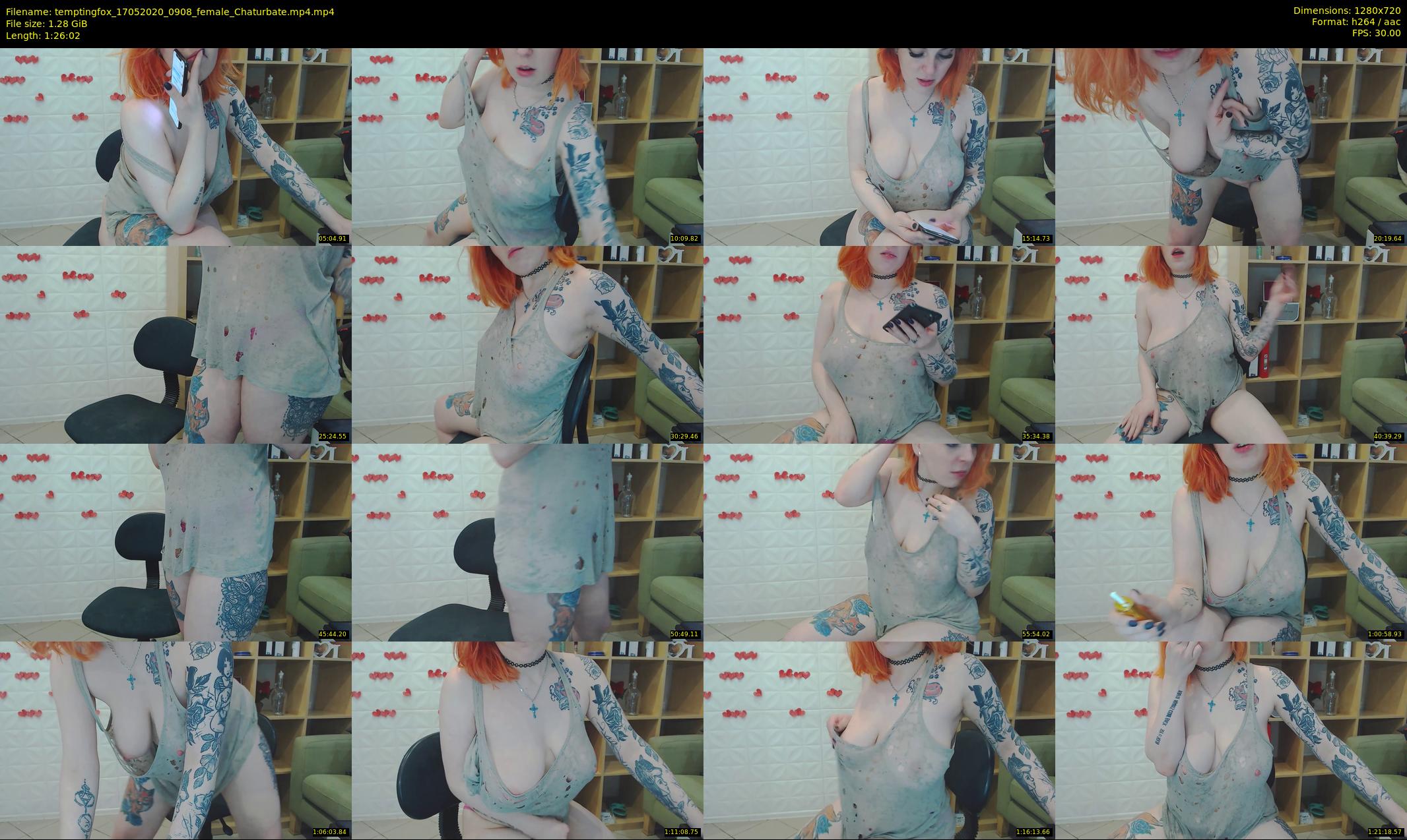temptingfox — 87 minute Chaturbate female cam show recording, 720p, May 17, 2020