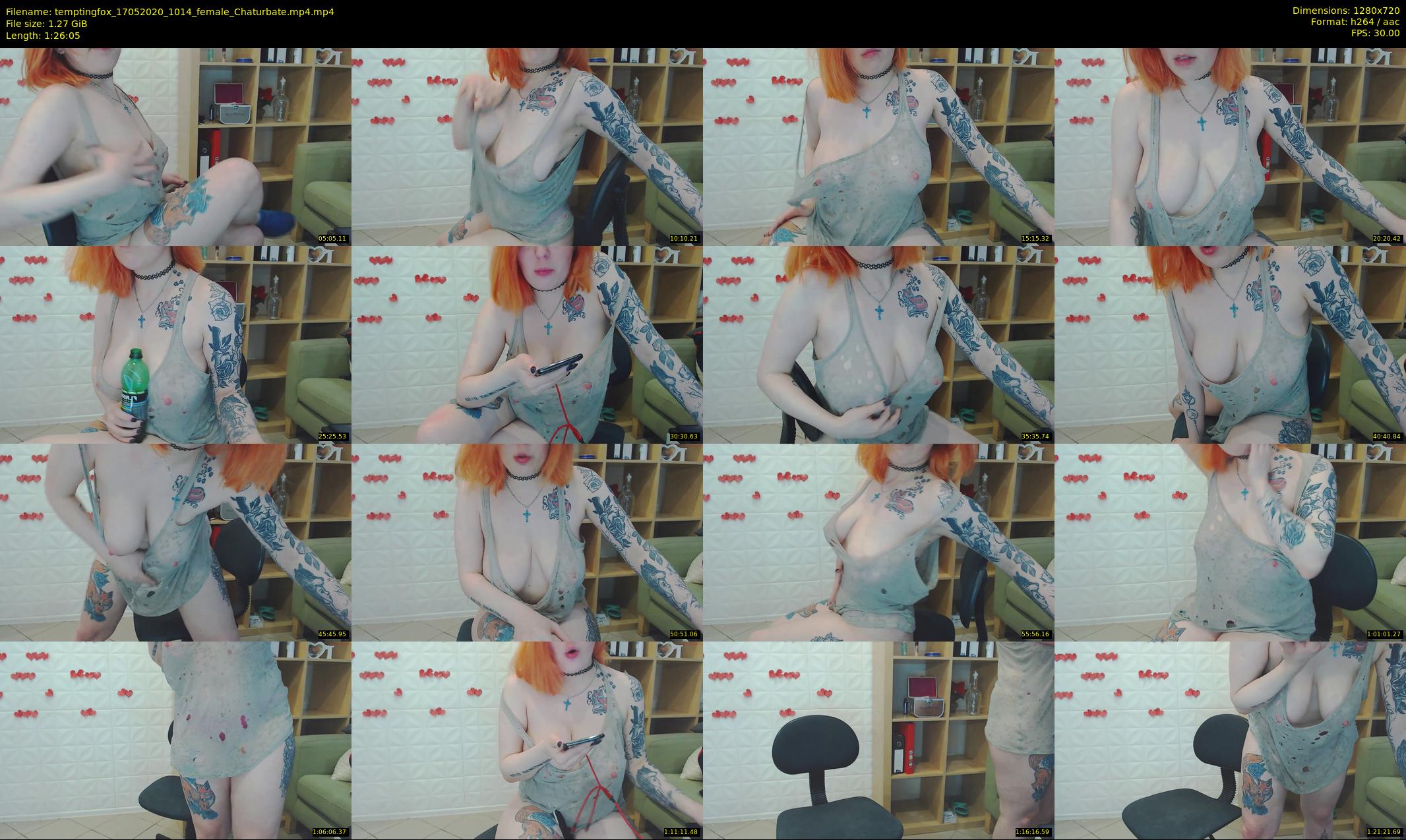 temptingfox — 87 minute Chaturbate female cam show recording, 720p, May 17, 2020