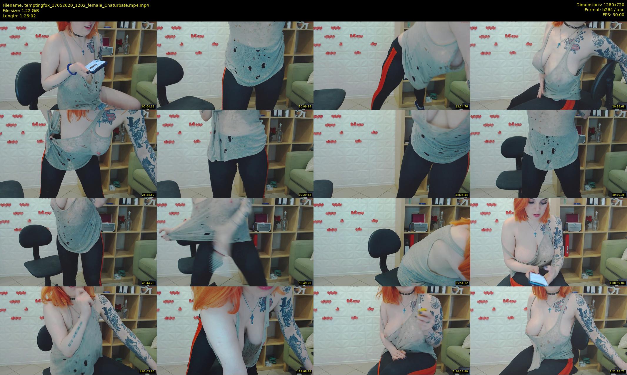temptingfox — 87 minute Chaturbate female cam show recording, 720p, May 17, 2020