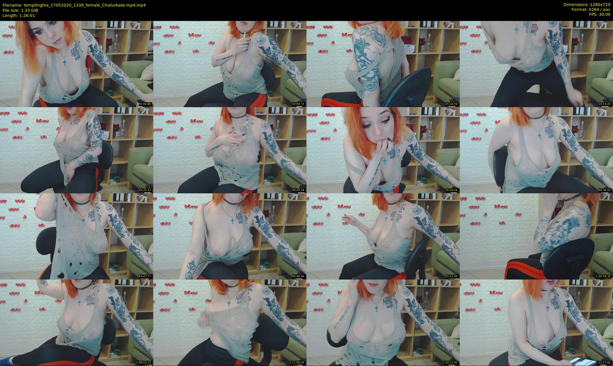 temptingfox — 87 minute Chaturbate female cam show recording, 720p, May 17, 2020