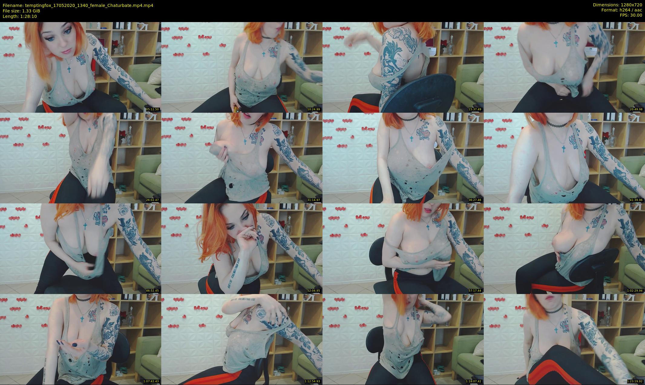 temptingfox — 89 minute Chaturbate female cam show recording, 720p, May 17, 2020