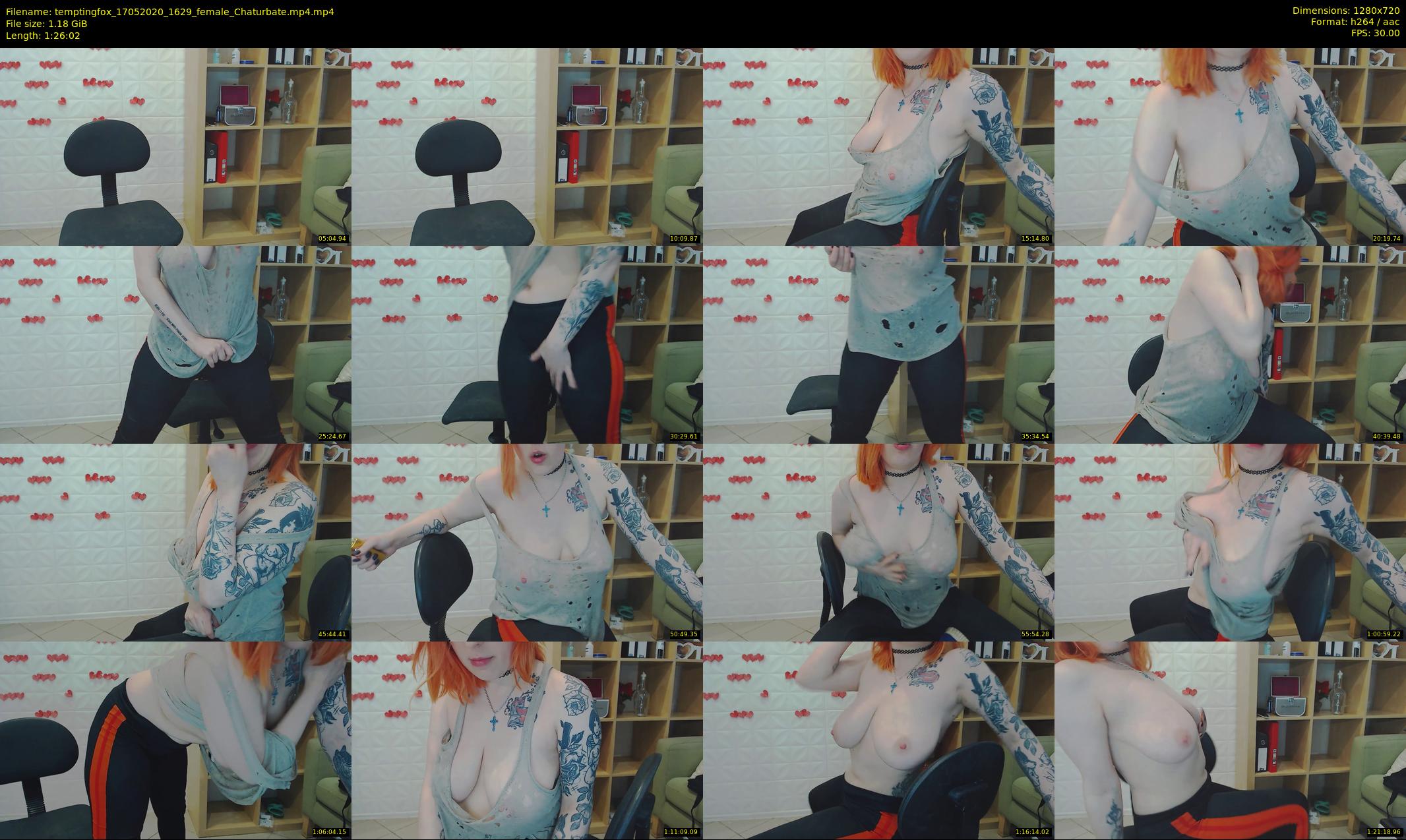temptingfox — 87 minute Chaturbate female cam show recording, 720p, May 17, 2020