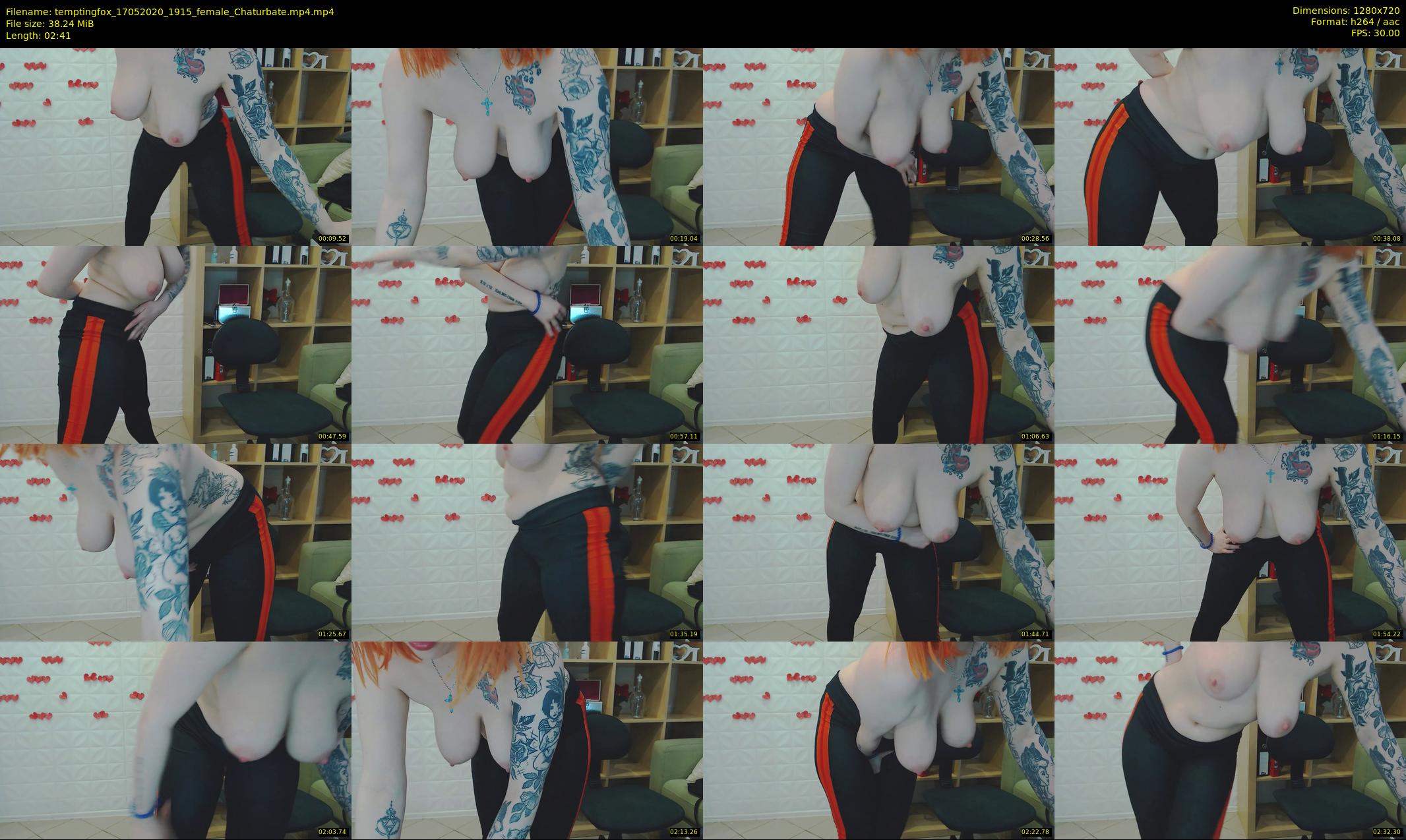 temptingfox — 3 minute Chaturbate female cam show recording, 720p, May 17, 2020