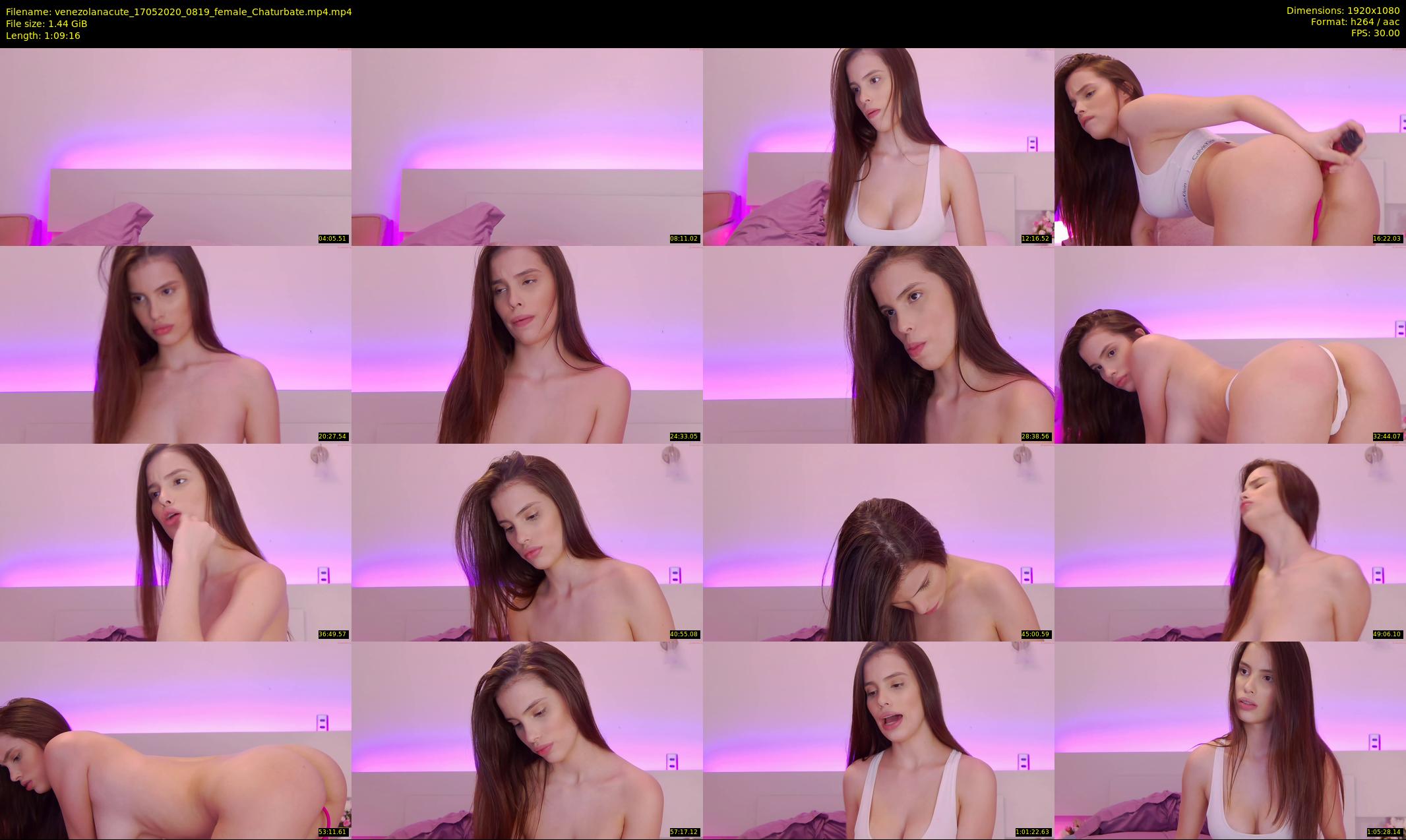 venezolanacute — 70 minute Chaturbate female cam show recording, 1080p, May 17, 2020