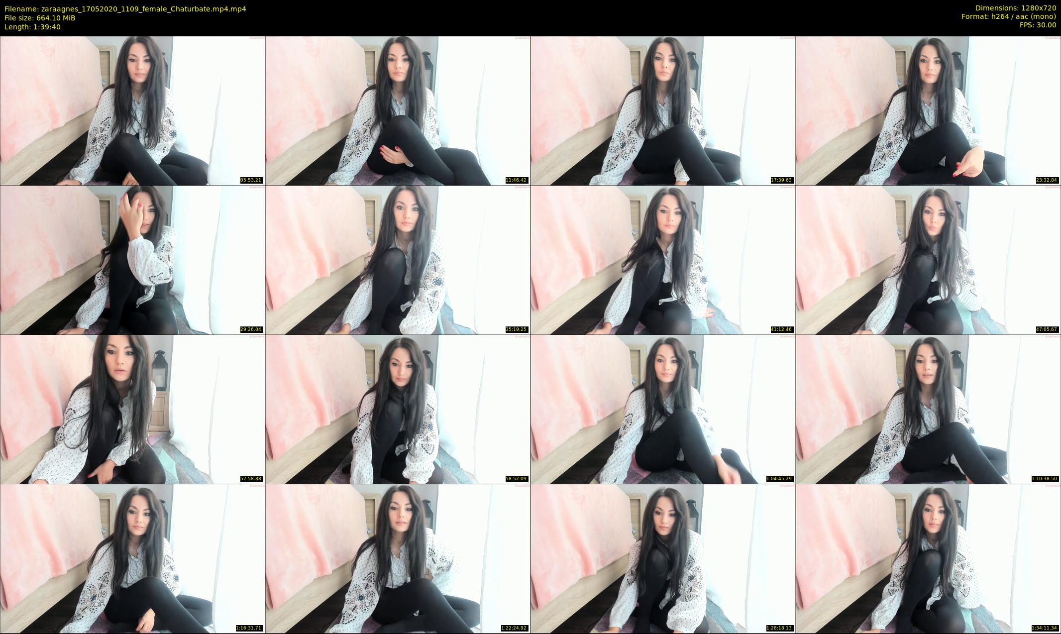 zaraagnes — 100 minute Chaturbate female cam show recording, 720p, May 17, 2020