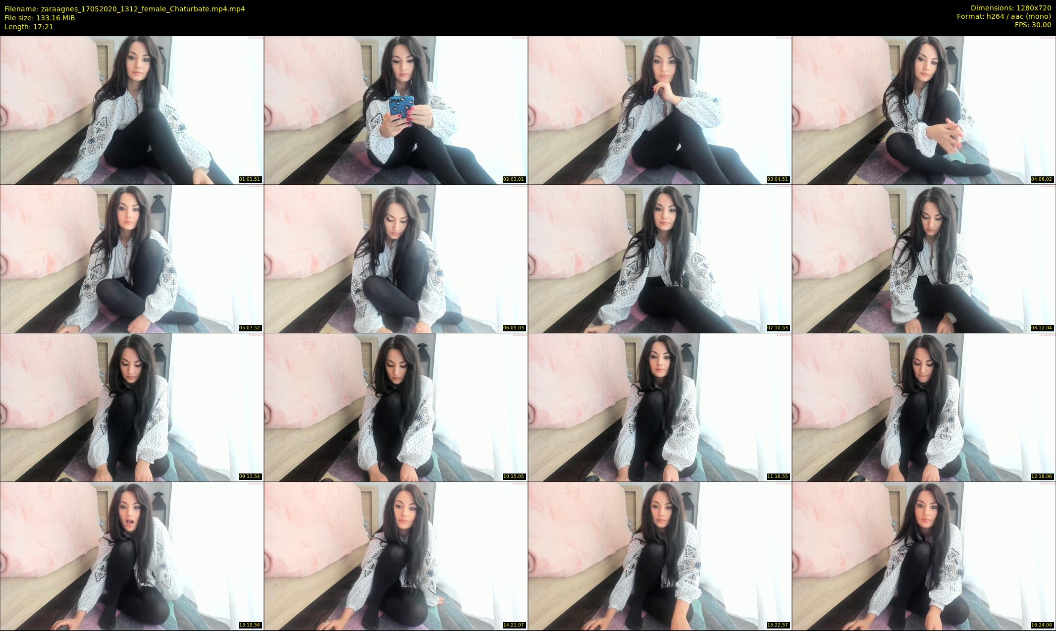 zaraagnes — 18 minute Chaturbate female cam show recording, 720p, May 17, 2020