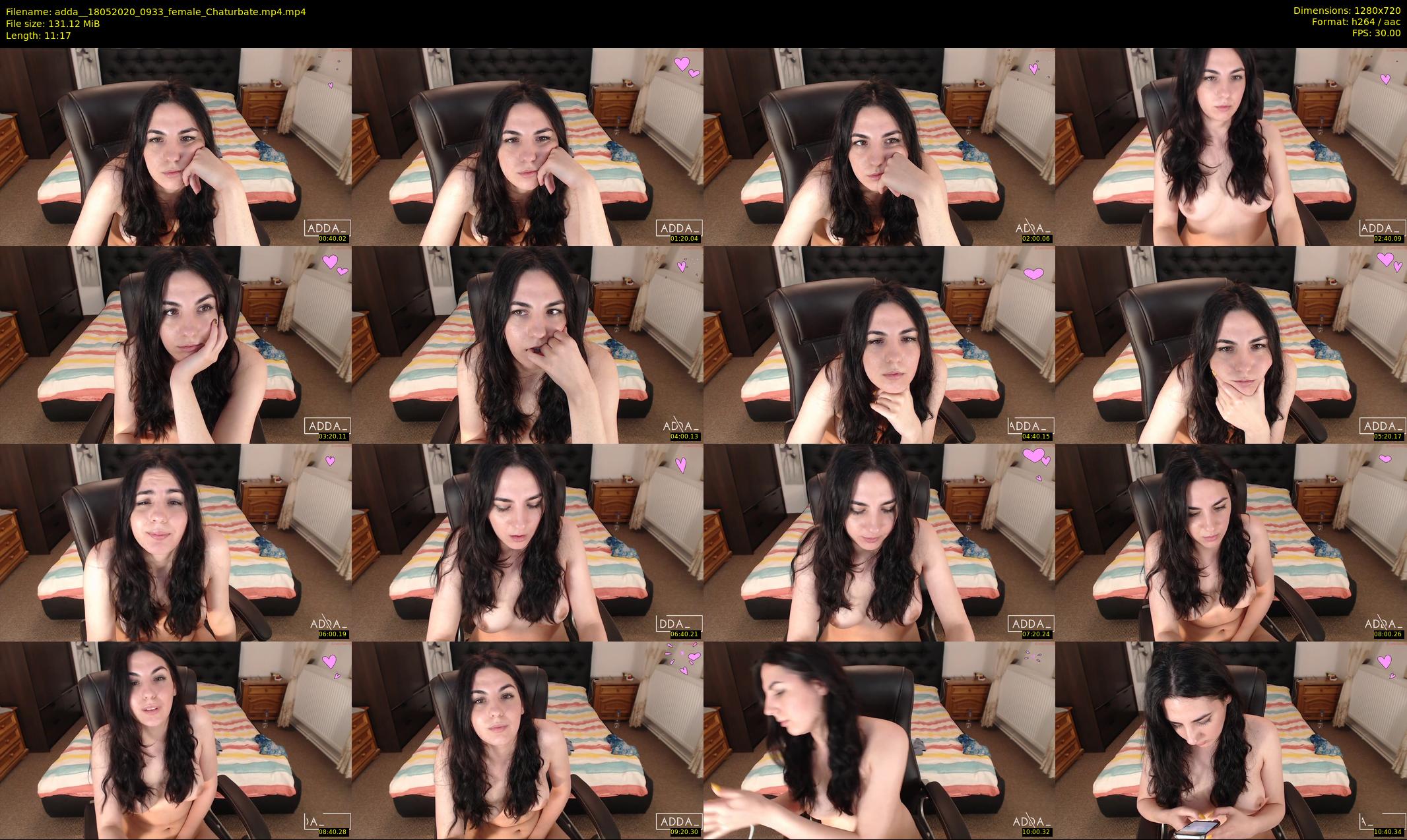 adda_ — 12 minute Chaturbate female cam show recording, 720p, May 18, 2020