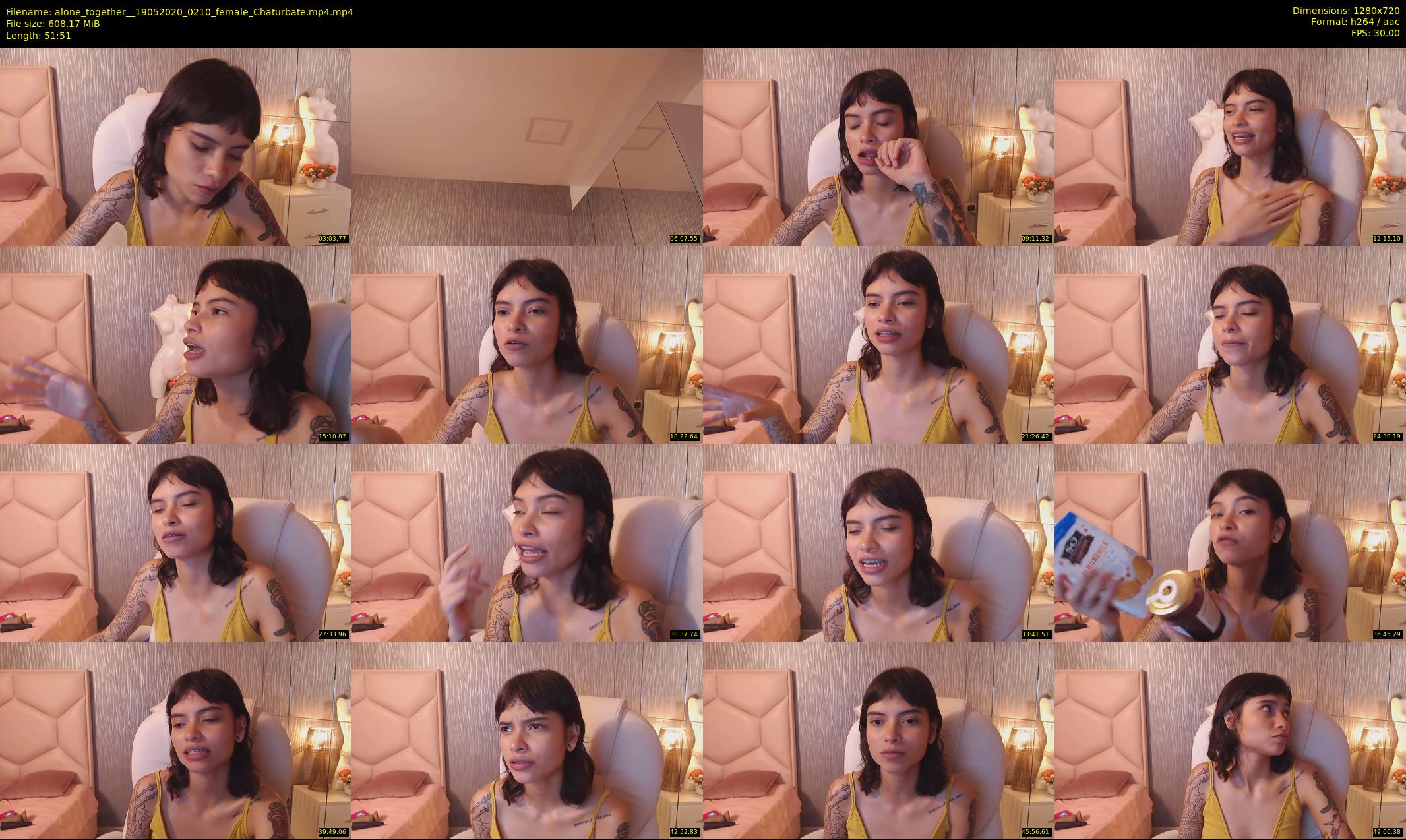 alone_together_ — 52 minute Chaturbate female cam show recording, 720p, May 19, 2020
