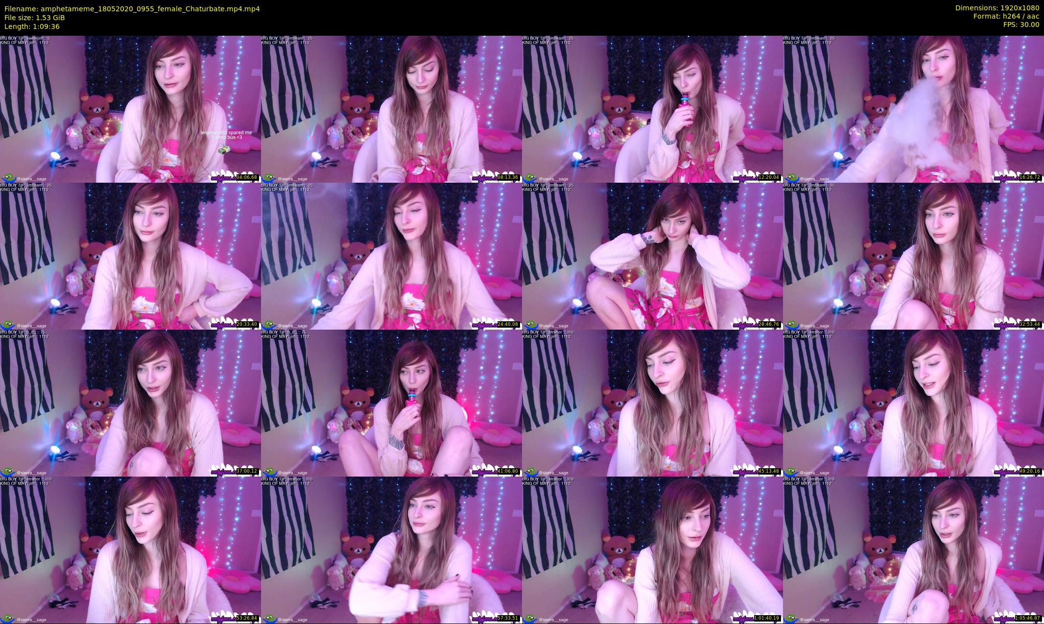 amphetameme — 70 minute Chaturbate female cam show recording, 1080p, May 18, 2020