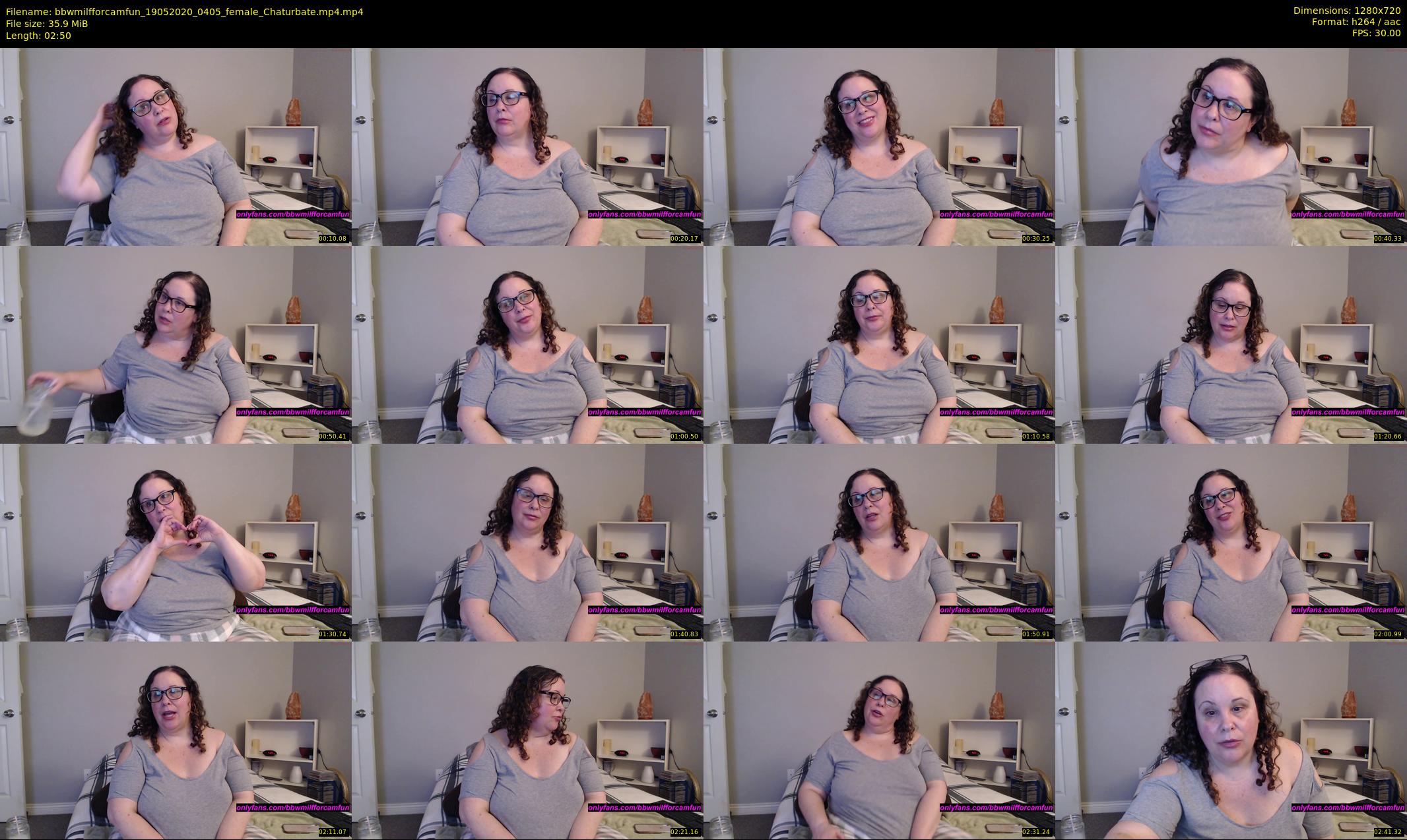 bbwmilfforcamfun — 3 minute Chaturbate female cam show recording, 720p, May 19, 2020