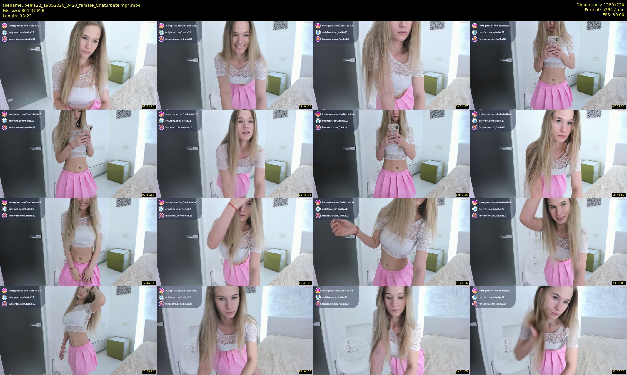 belka22 — 34 minute Chaturbate female cam show recording, 720p, May 19, 2020
