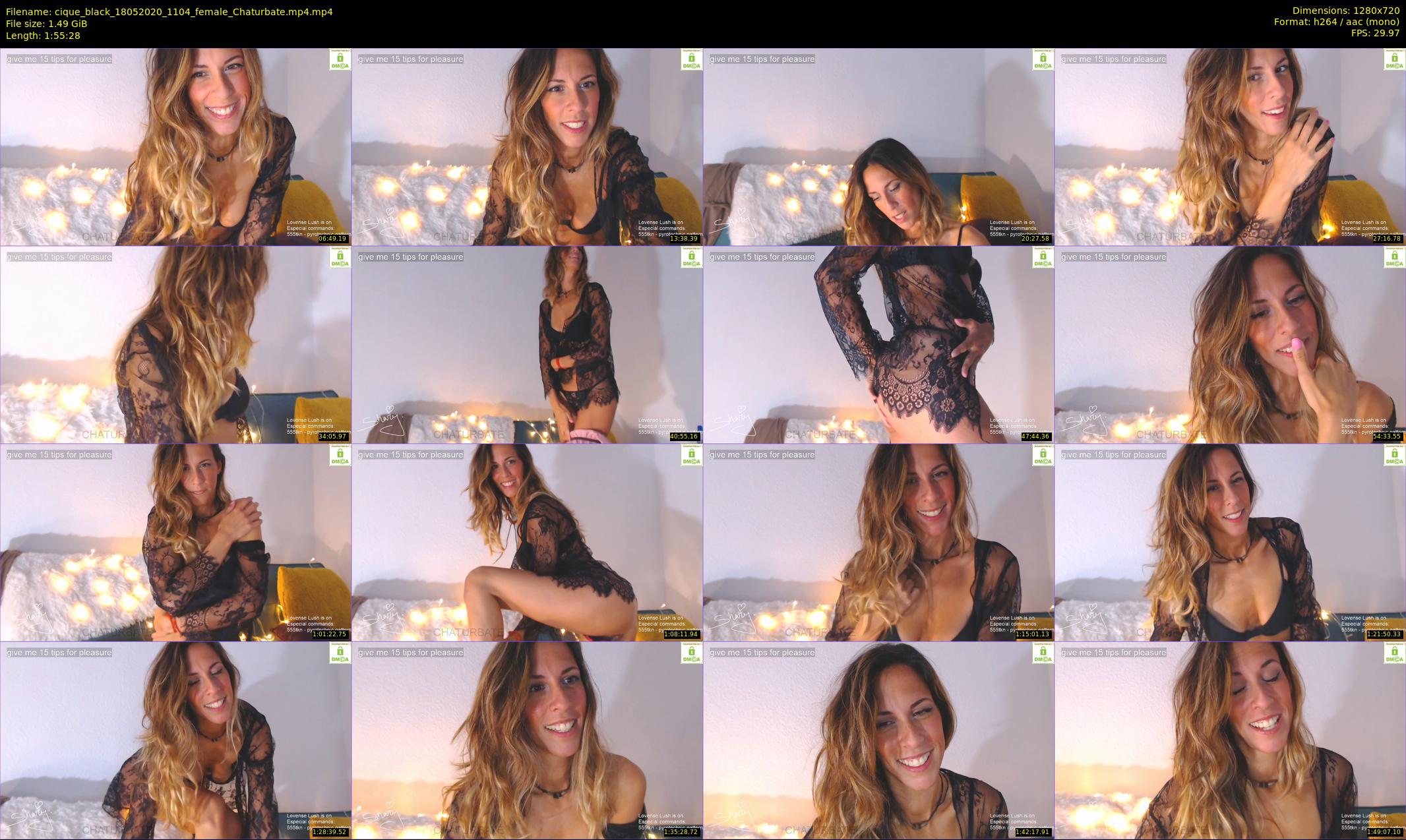 cique_black — 116 minute Chaturbate female cam show recording, 720p, May 18, 2020
