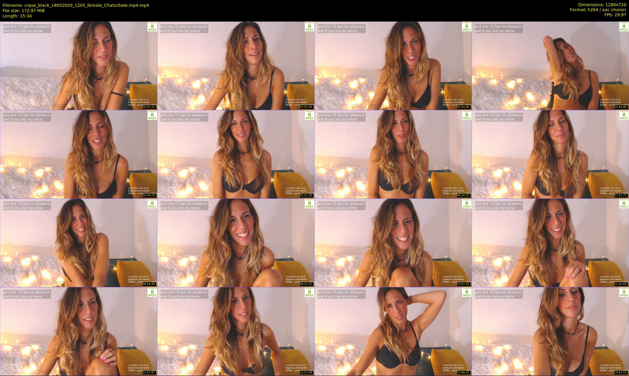 cique_black — 16 minute Chaturbate female cam show recording, 720p, May 18, 2020