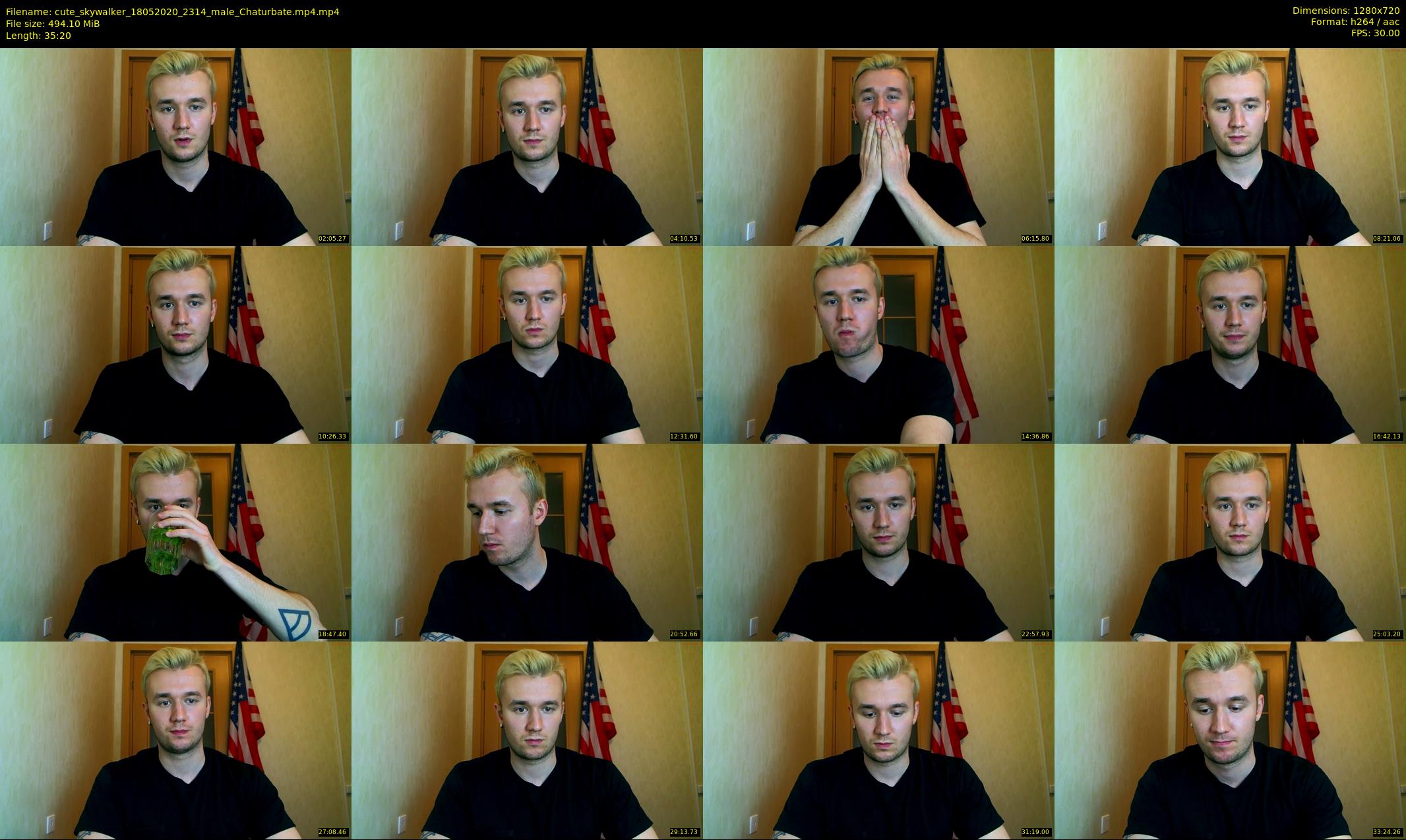 cute_skywalker — 36 minute Chaturbate male cam show recording, 720p, May 18, 2020
