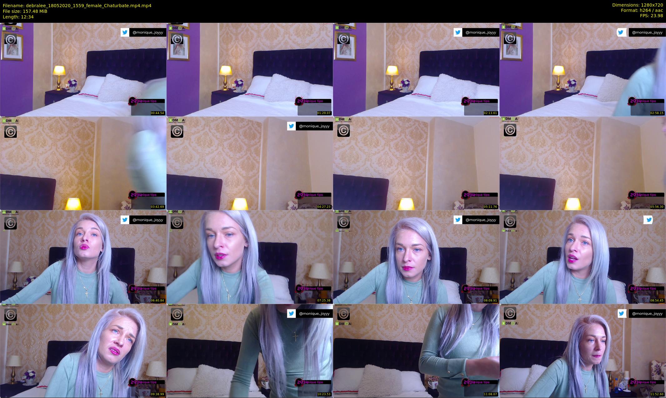 debralee — 13 minute Chaturbate female cam show recording, 720p, May 18, 2020