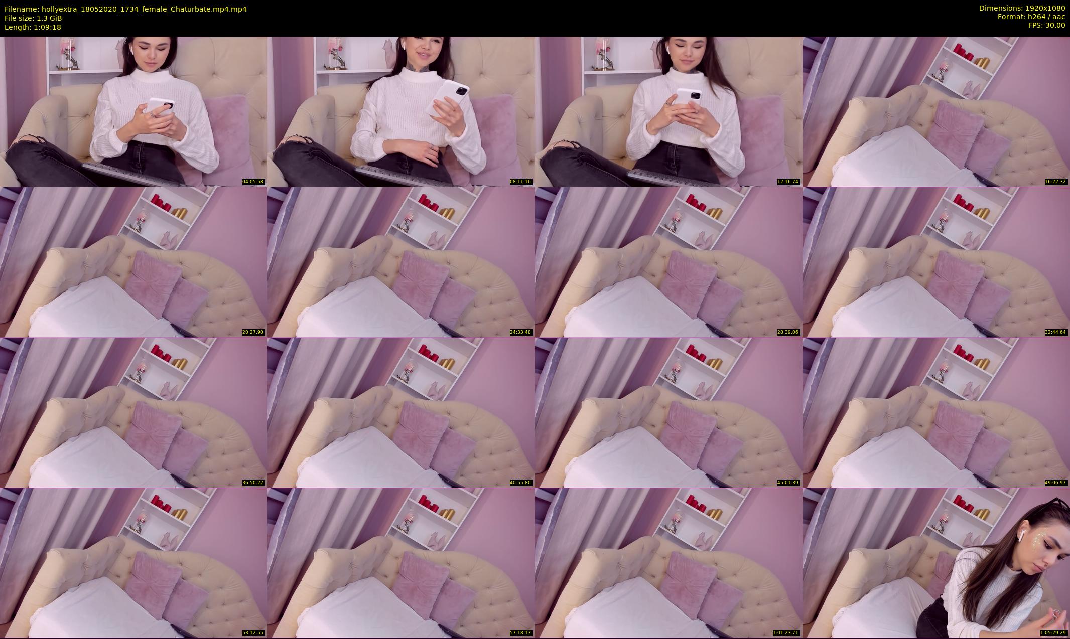 hollyextra — 70 minute Chaturbate female cam show recording, 1080p, May 18, 2020