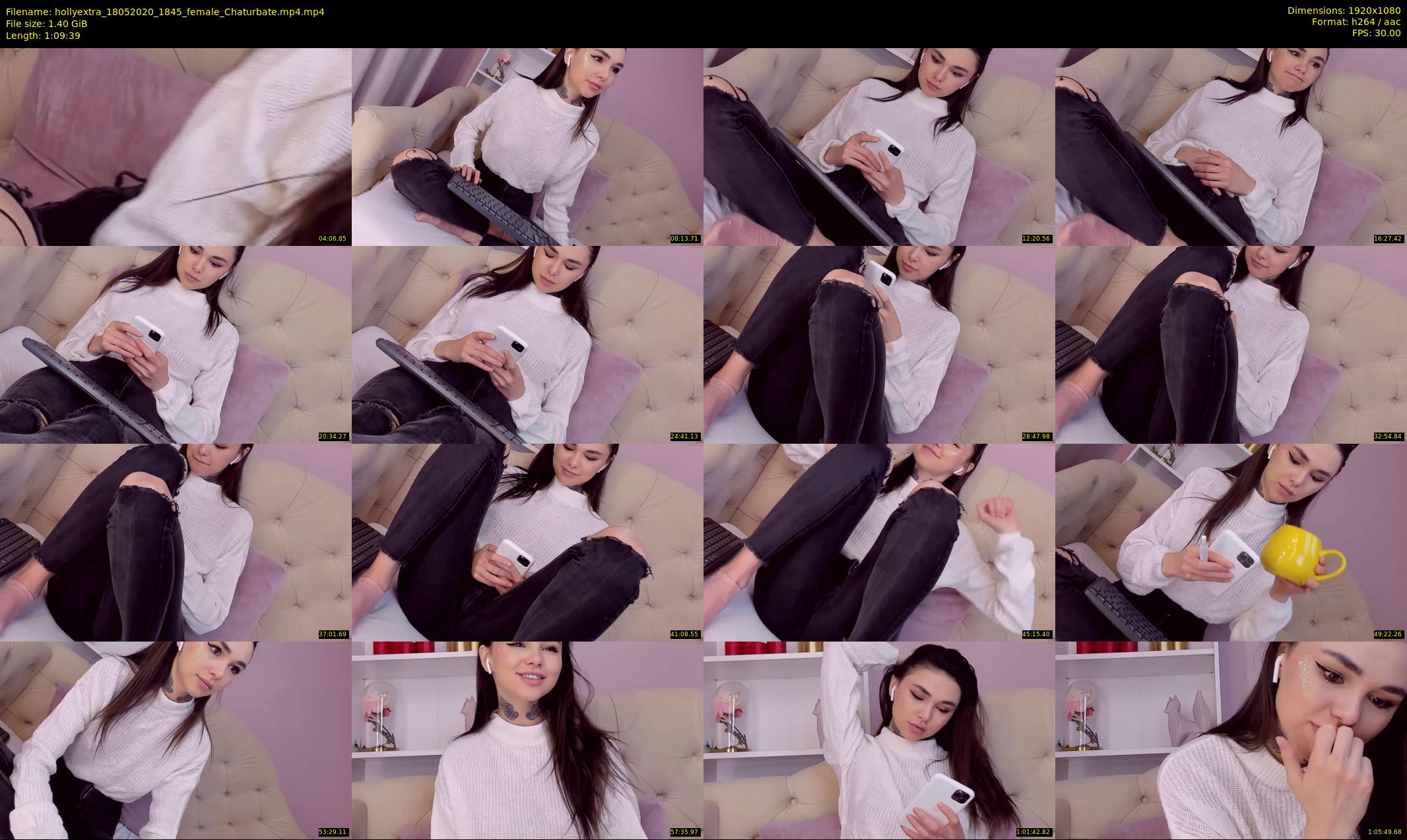 hollyextra — 70 minute Chaturbate female cam show recording, 1080p, May 18, 2020