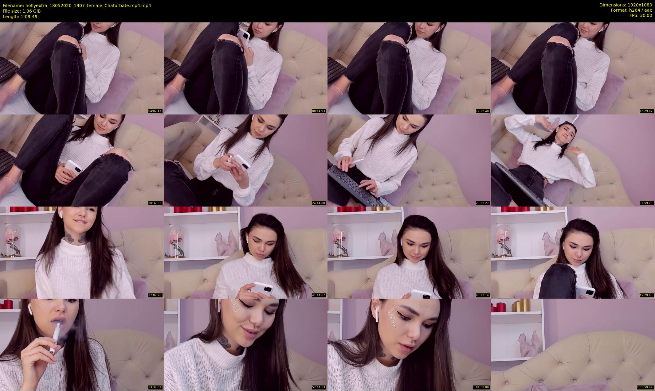 hollyextra — 70 minute Chaturbate female cam show recording, 1080p, May 18, 2020