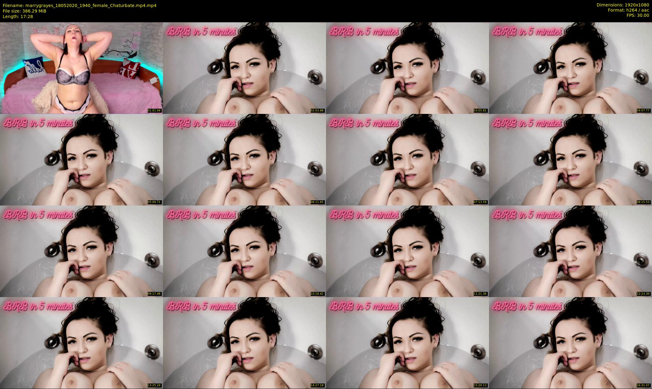 marrygrayes — 18 minute Chaturbate female cam show recording, 1080p, May 18, 2020