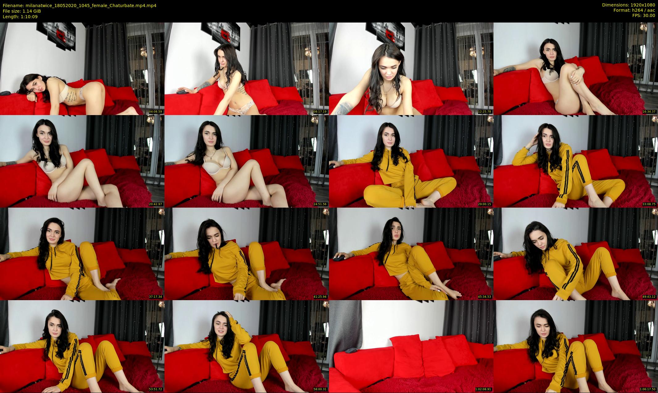 milanatwice — 71 minute Chaturbate female cam show recording, 1080p, May 18, 2020