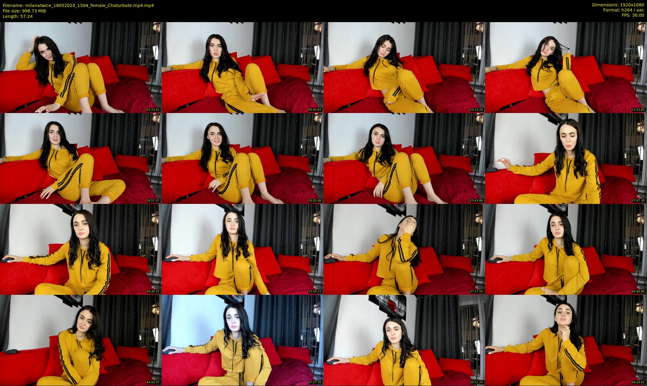 milanatwice — 58 minute Chaturbate female cam show recording, 1080p, May 18, 2020