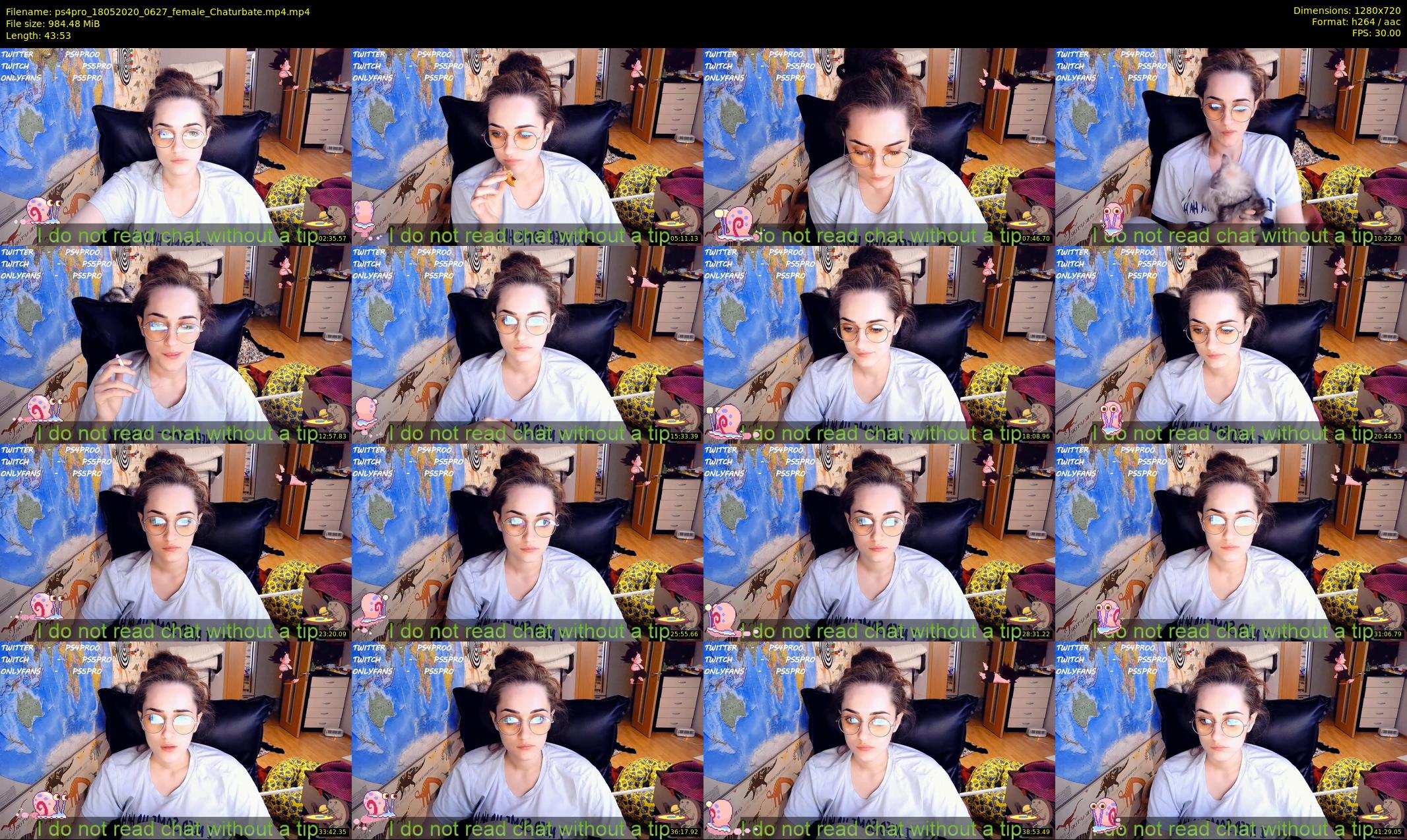 ps4pro — 44 minute Chaturbate female cam show recording, 720p, May 18, 2020